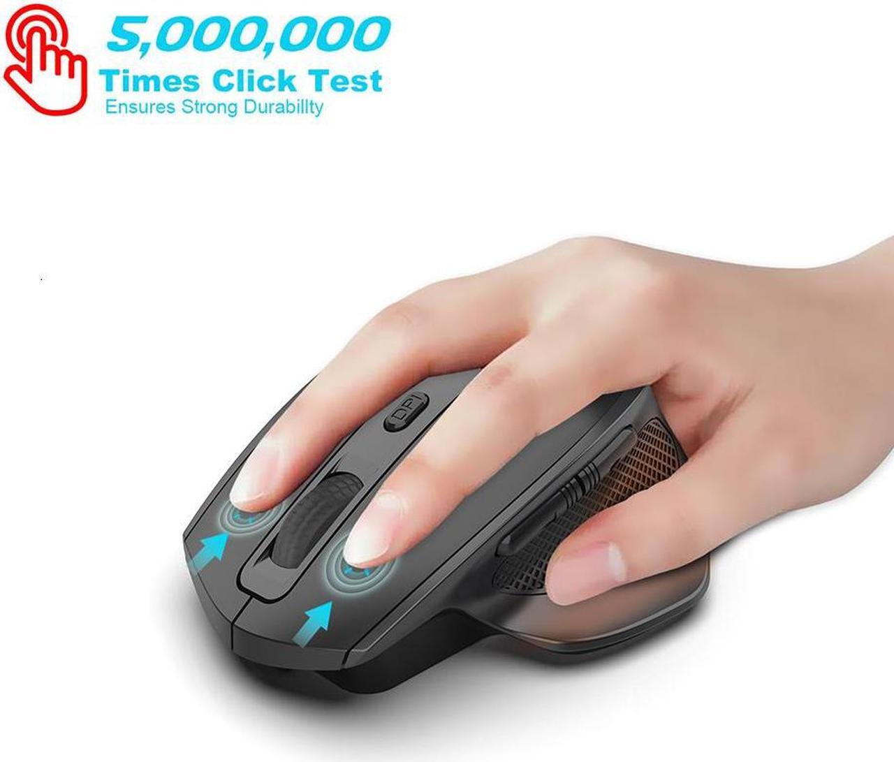 Alt view image 2 of 7 - Rechargeable 2.4G Wireless Mouse 6 Buttons Gaming Mouse for Gamer Laptop Desktop USB Receiver Silent Click Mute Mause