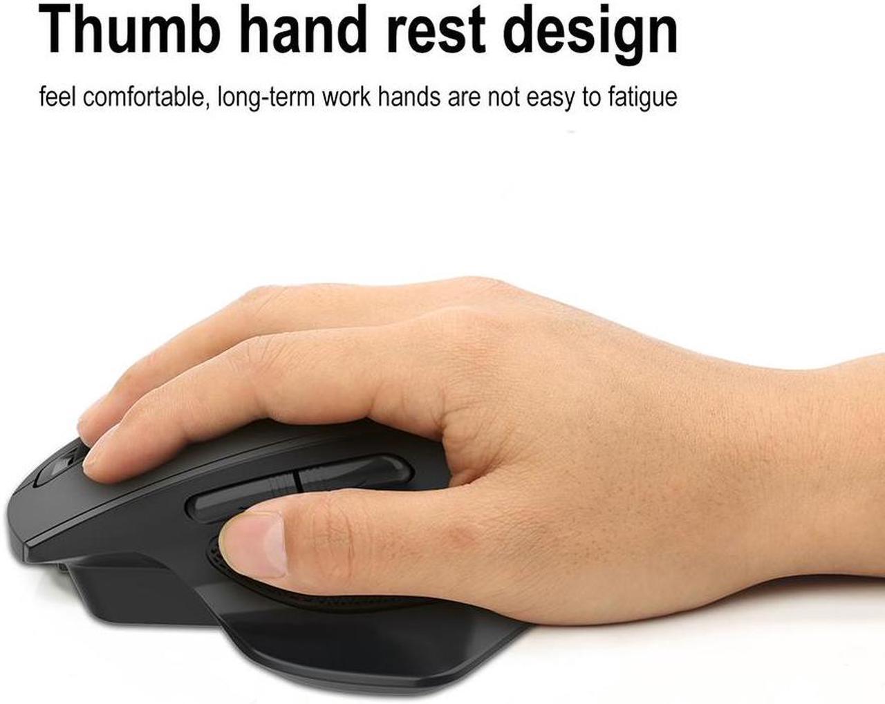 Alt view image 6 of 7 - Rechargeable 2.4G Wireless Mouse 6 Buttons Gaming Mouse for Gamer Laptop Desktop USB Receiver Silent Click Mute Mause