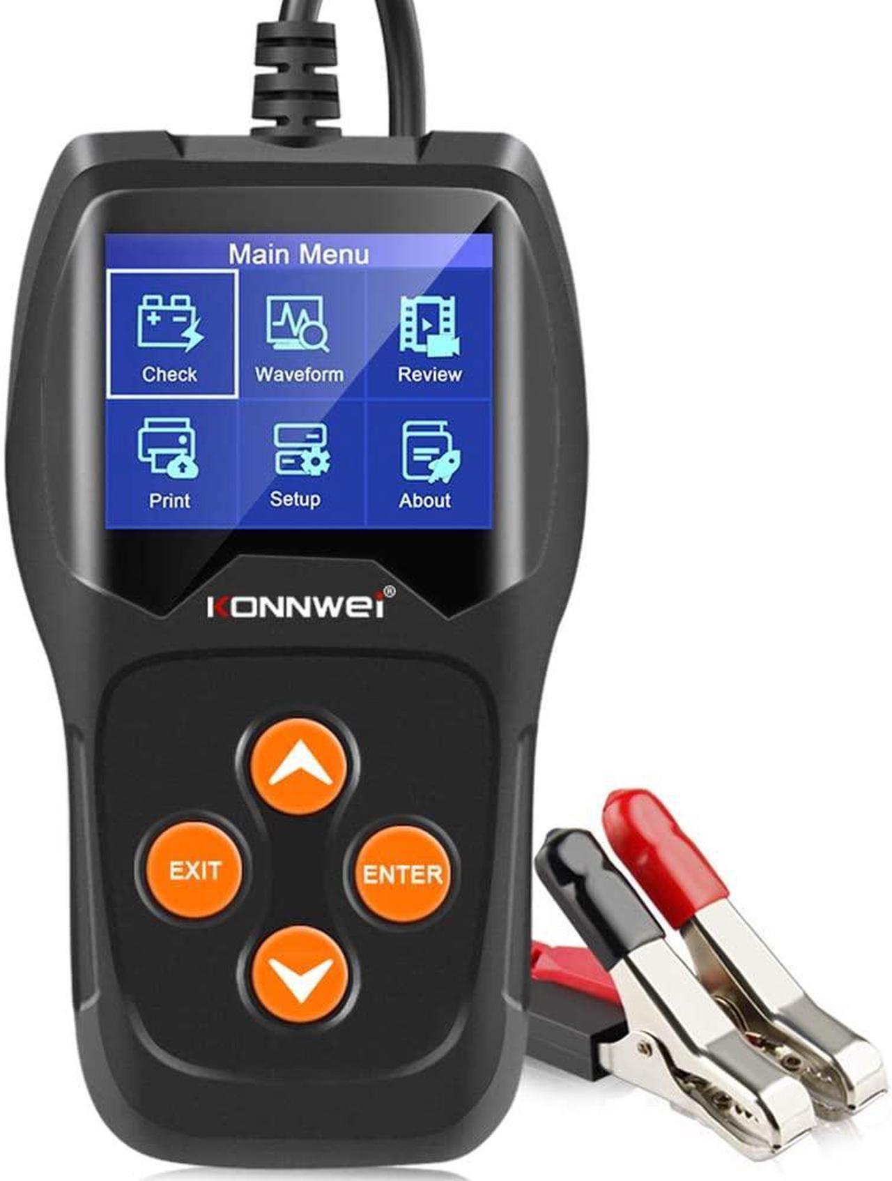 Main image of Car Battery Tester 12V Professional 100-2000 CCA Automotive Battery Load Analyzer and Alternator Tester Waveform Voltage Test for Car/Boat/Motorcycle