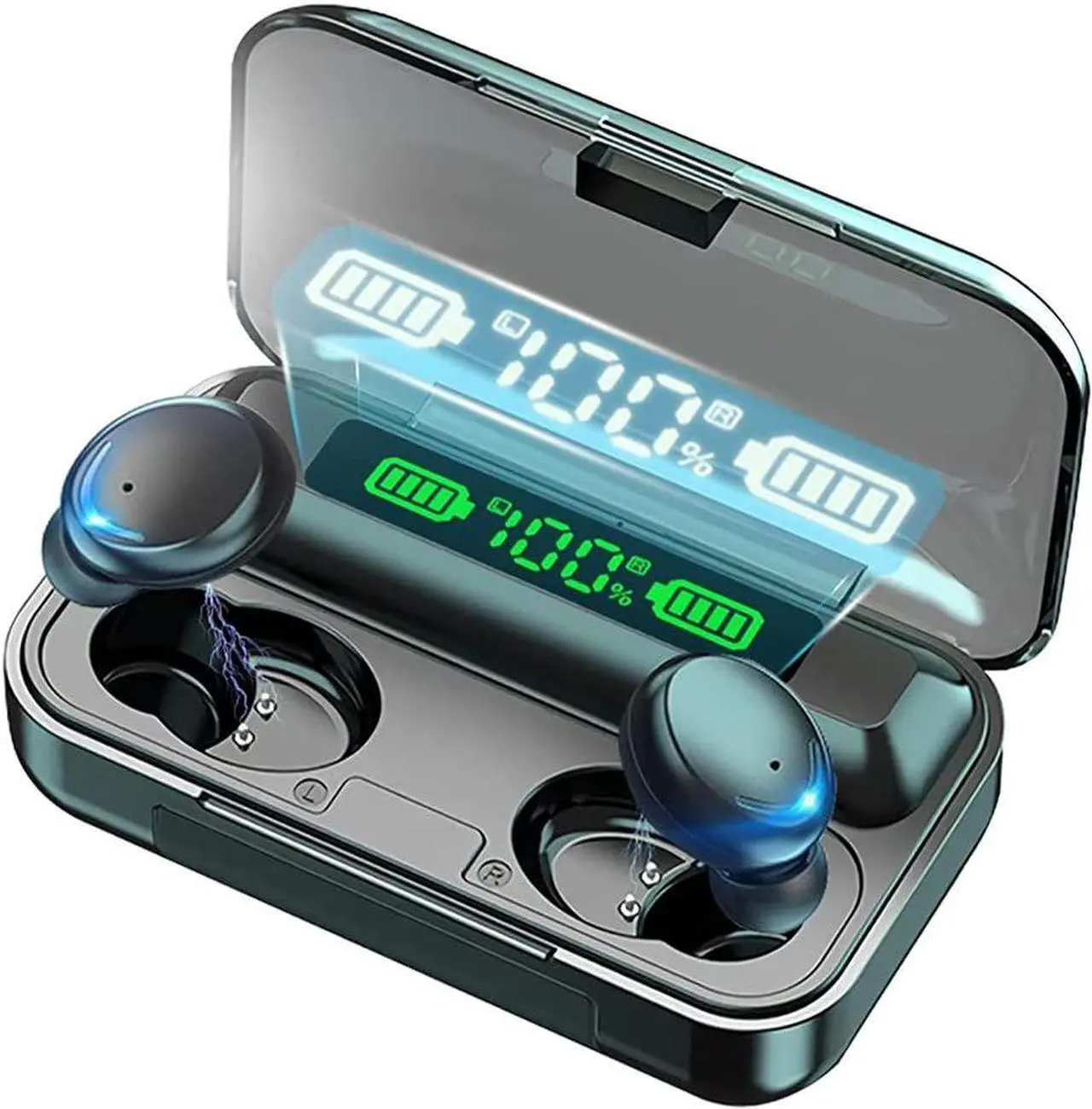 Main image of Ture Wireless Earbuds Headphones, Bluetooth 5.0 Wireless Earphones Touch Control, IPX7 Waterproof TWS Stereo in Ear Built in Mic Headset, Noise Canceling Deep Bass Earbuds for Sport, Work, Home