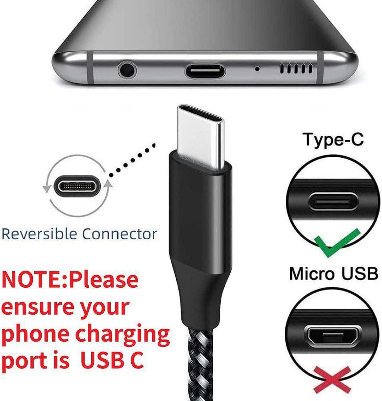 Alt view image 2 of 7 - (3 Pack) USB C Cable 3.3ft/1M, Nylon Braided USB Type C Cable 3A Fast Charging USB-A to USB-C Metal Cord Data Sync Charger Cables for Galaxy Note Pixel PS5 Controller Switch Powerbank, 1m, Black