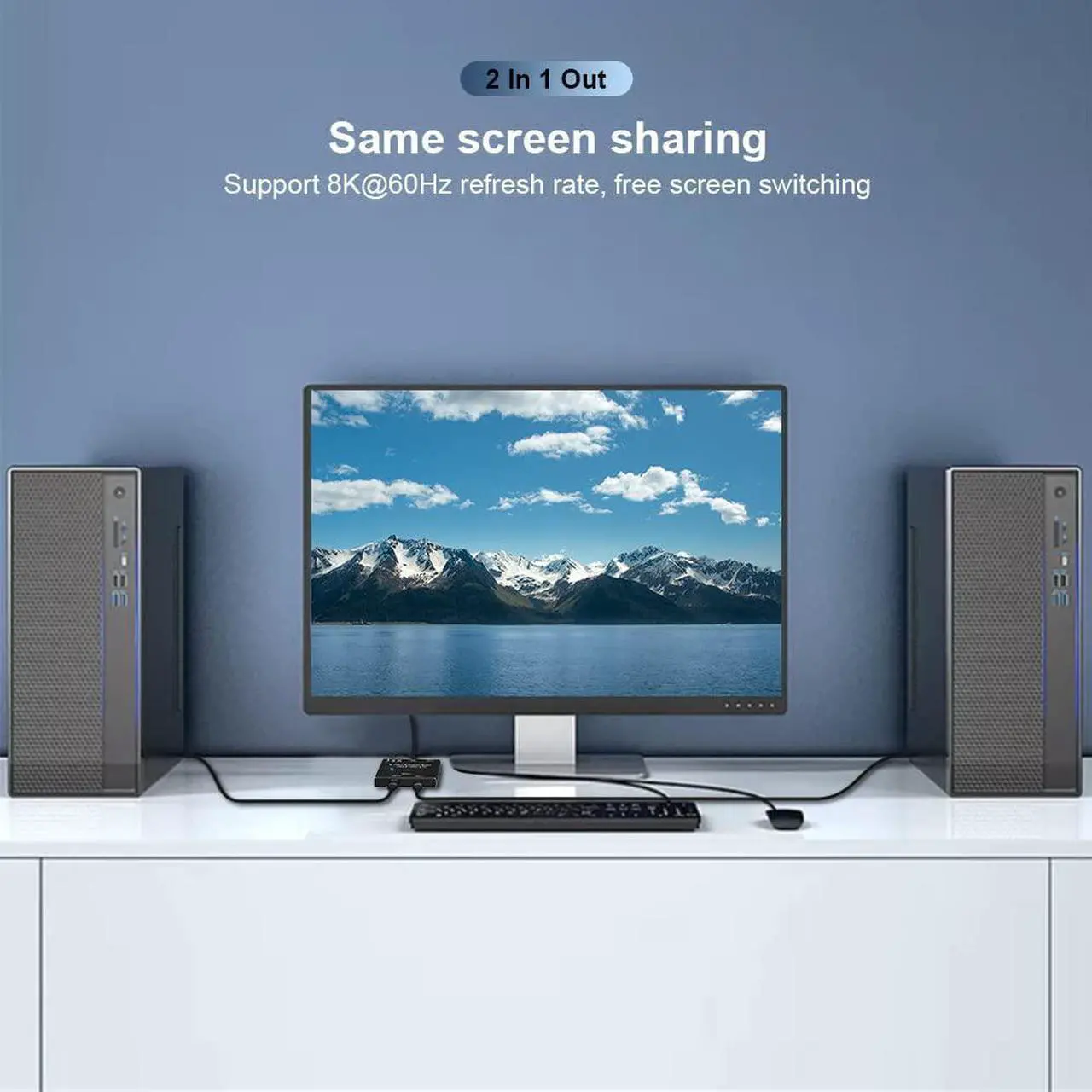 Alt view image 5 of 7 - USB-C Splitter Type-C 8K Switch USB 3.1 C Gen 2 Cable for Video Bi-Direction (2 in 1 Out, 1 In 2 Out) 8K@60Hz 4K@120Hz Power Delivery 100W 10Gbps Data Transfer Multi-Function USB C Splitter Converter
