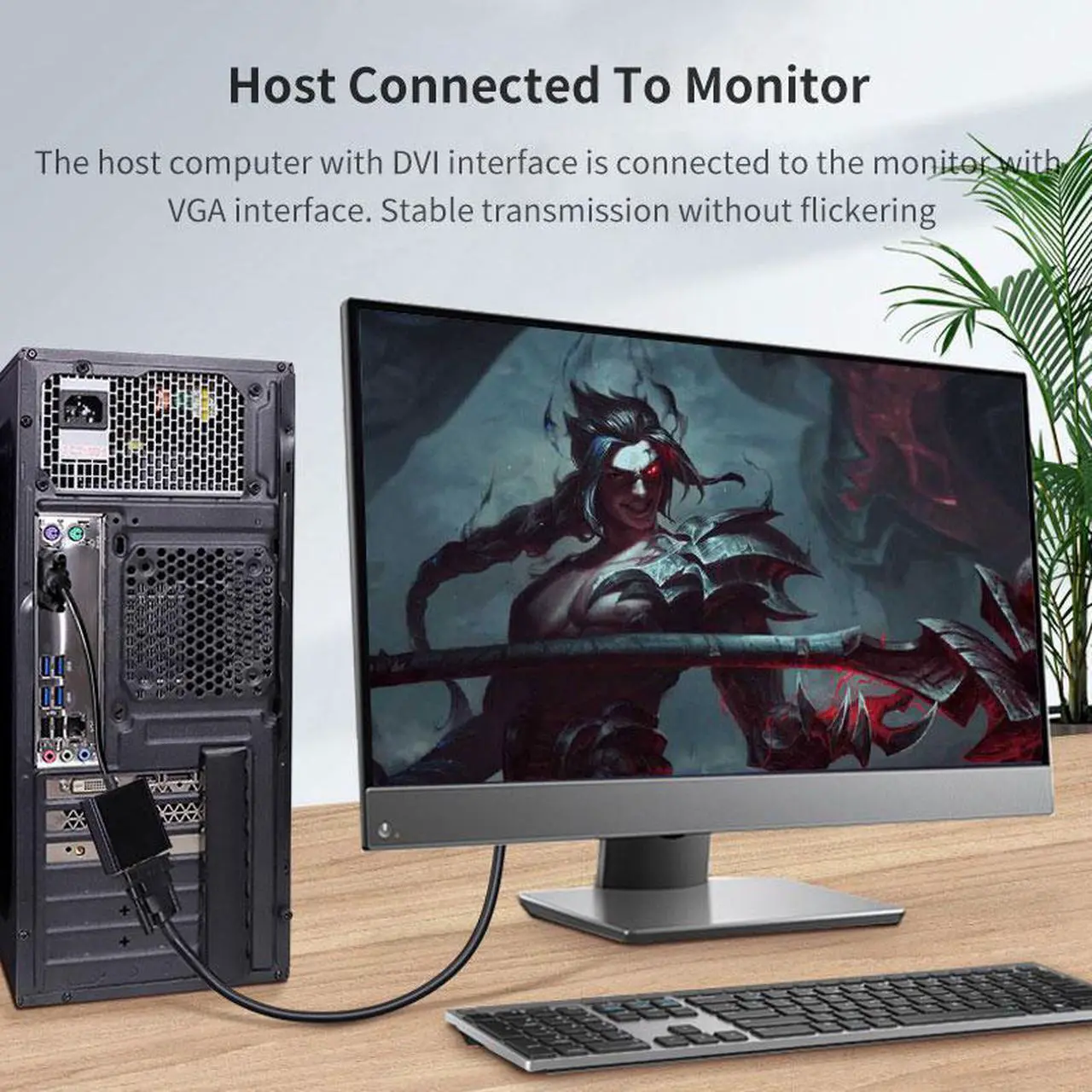 Alt view image 6 of 7 - [2-Pack] 1080P DVI To VGA Adapter, DVI to VGA Adapter Convertor For PC Computer Display Screen Projector TV DVI 24+5 Pin to VGA Adaptor