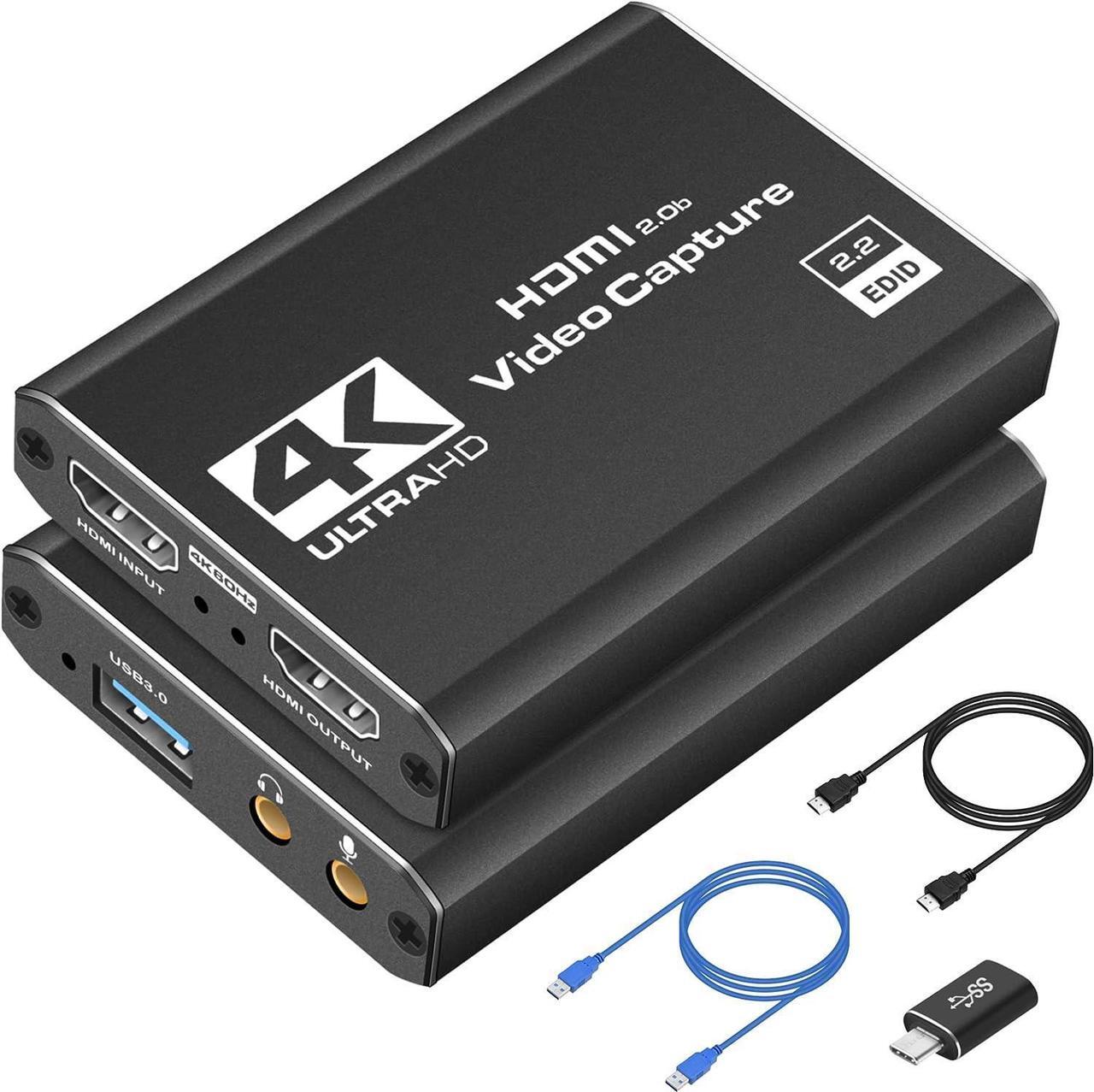 Main image of 4K HDMI Capture Card, Audio Video Capture Card for Streaming, Full HD 1080P 60FPS USB Capture Card, Cam Link Game Capture Card Nintendo Switch/PS5/3ds/Xbox/PS4