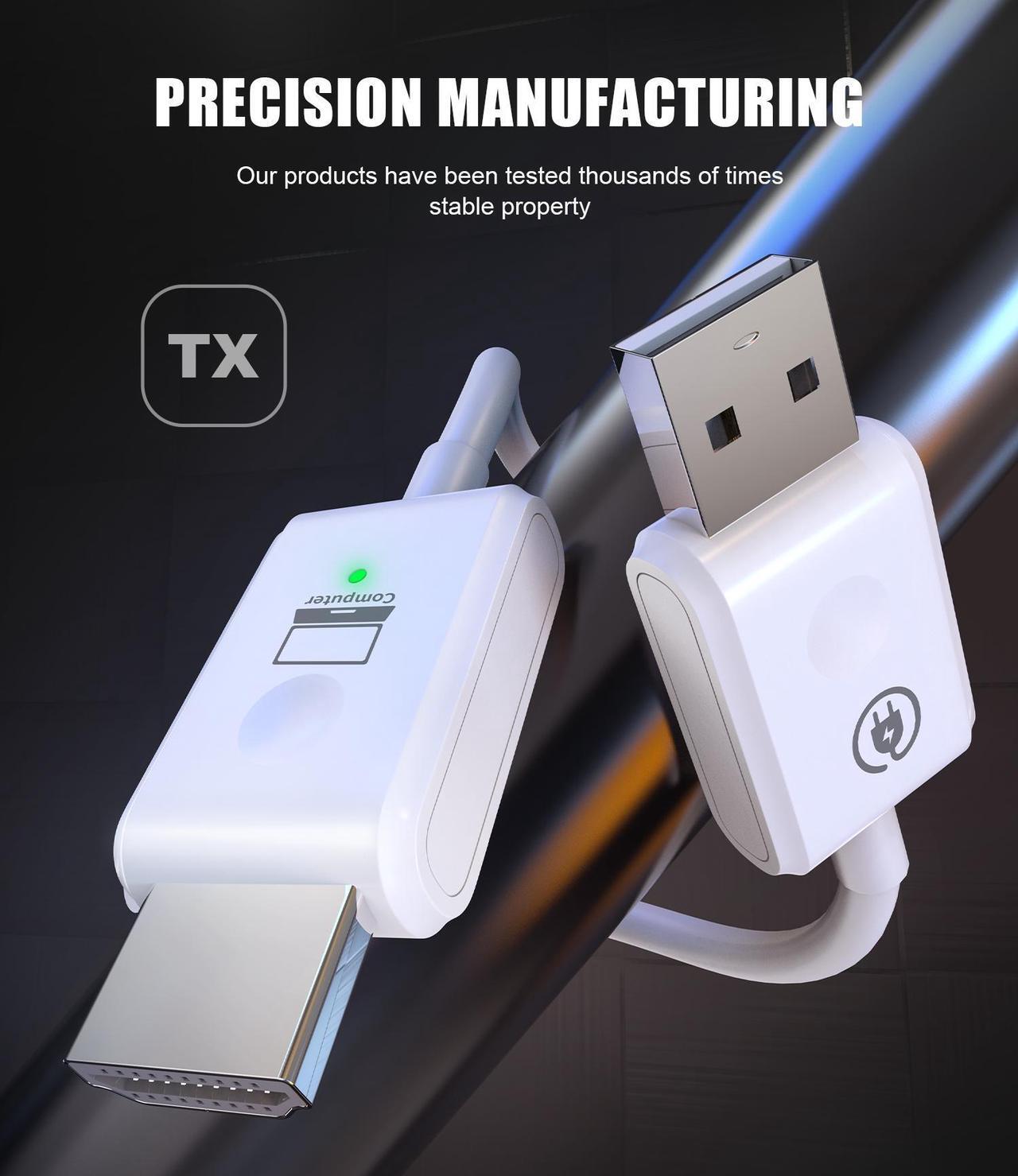 Alt view image 2 of 7 - Wireless HDMI Transmitter and Receiver,Video Transmitter and Receiver Kit,98ft/1080P HDMI Extender Converter Adapter,Plug & Play,Streaming Media from Laptop,PC,PS4 to HDTV,Monitor,Projector