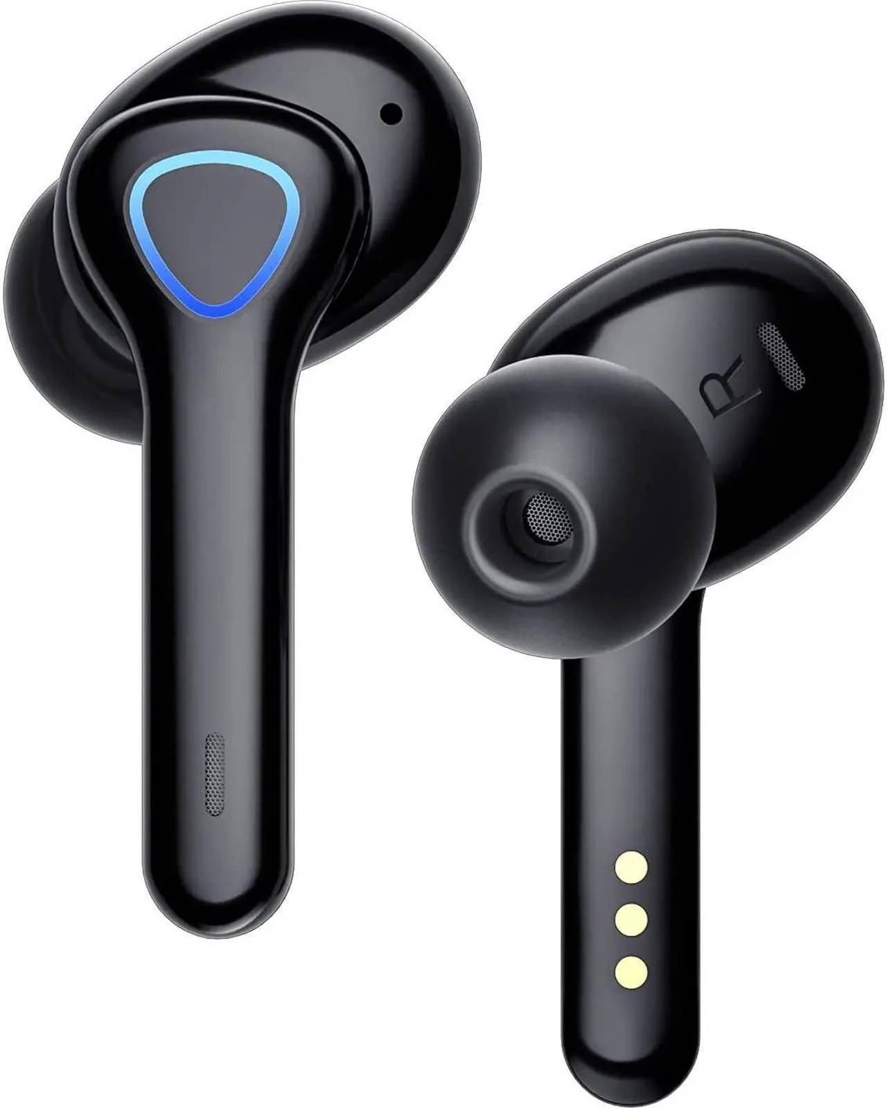 Main image of True Wireless Earbuds, 35H Playtime, Volume Control, Bluetooth Headphones 5.0 Mini Stereo Headset with 4 Microphones, IPX7 Waterproof, Hi-Fi Sound, in Ear Earphones with Charging Case