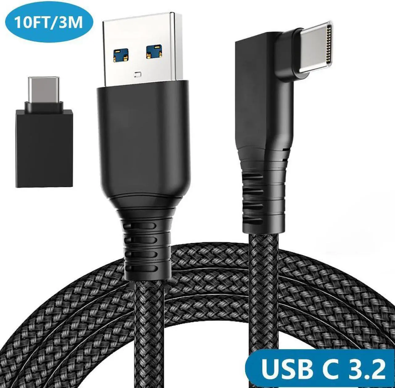 Main image of 10FT/3M USB A to USB C VR Link Cable for Quest 2/Pro/Pico4/Rift and PC/Steam VR Long Cable Accessories High Speed Data Transfer USB 3.0 to USB C Cable for Gaming PC