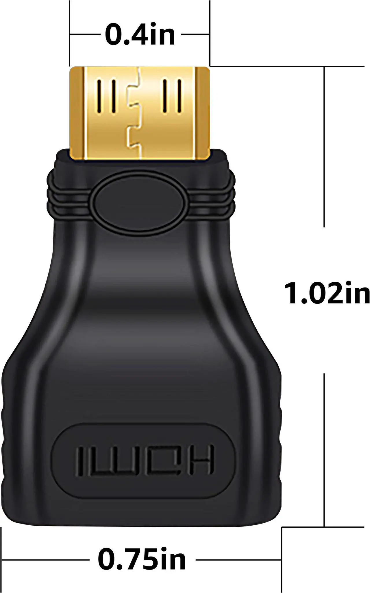 Alt view image 7 of 7 - HDMI Mini Adapter Mini HDMI to HDMI Connector 4K Support for Raspberry Pi Zero W, DSLR, Tablet, Camera, Camcorder, (2Pack)
