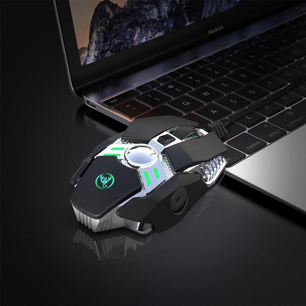 Alt view image 4 of 7 - Wired Gaming Mouse 6400DPI 7Key Macro Definition Programmable Wired Mouse Gamer Mice Breathing light for Computer Laptop PC PUBG