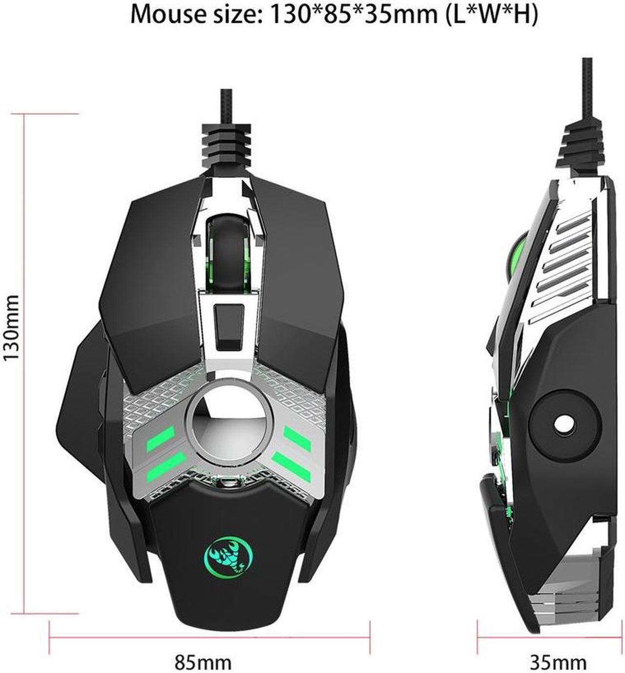 Alt view image 6 of 7 - Wired Gaming Mouse 6400DPI 7Key Macro Definition Programmable Wired Mouse Gamer Mice Breathing light for Computer Laptop PC PUBG