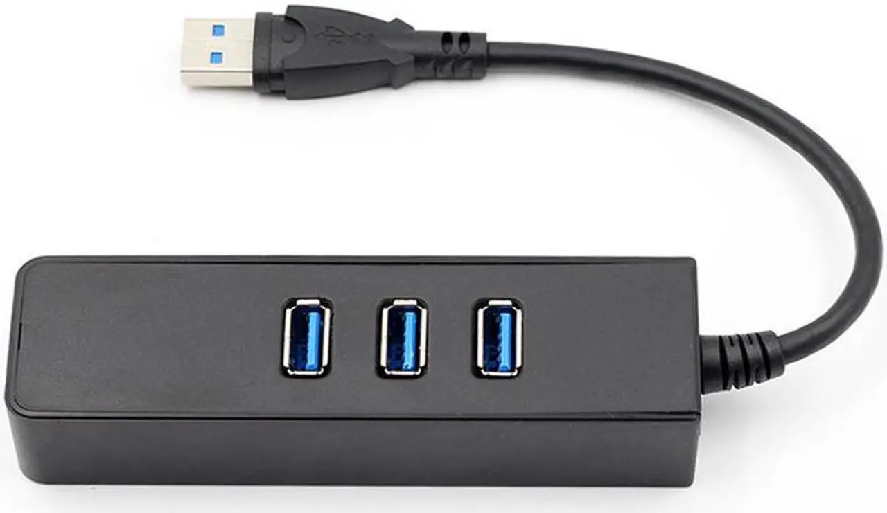 Alt view image 7 of 7 - 3 Ports USB Hub USB 3.0 To RJ45 Gigabit Ethernet LAN Wired Network Adapter 10/100/1000 Mbps For Windows Mac Laptop