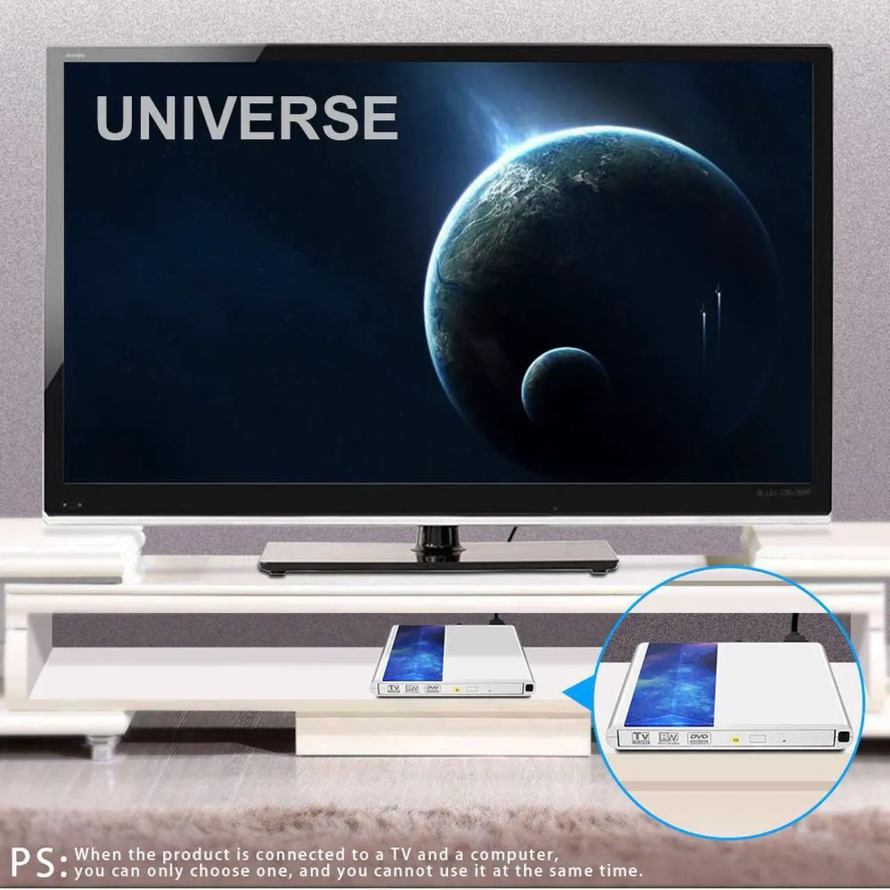 Alt view image 4 of 7 - New External DVD Drive support Connecting TV Remote Control with USB 3.0 and Type C interface