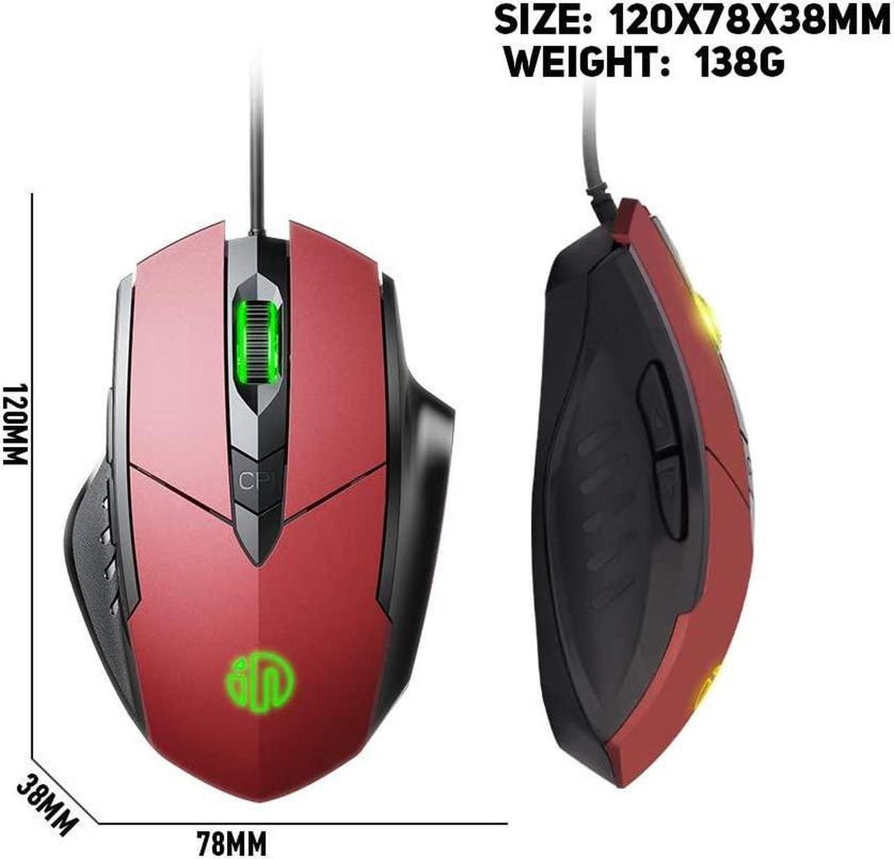 Alt view image 7 of 7 - Wired Gaming Mice with 6 Button Silent Click Ergonomic Mouse USB 1.5m Cable Computer Mouse Gamer Mice Silent Click 4000DPI Optical Mouse for PC Laptop