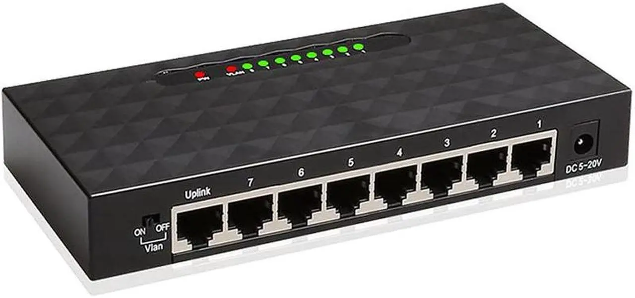 Main image of New 8-Port Gigabit Ethernet Switch 10/100/1000Mbps RJ45 Ports (Auto MDI/MDIX) Plug and Play Power Saving Desktop Switch