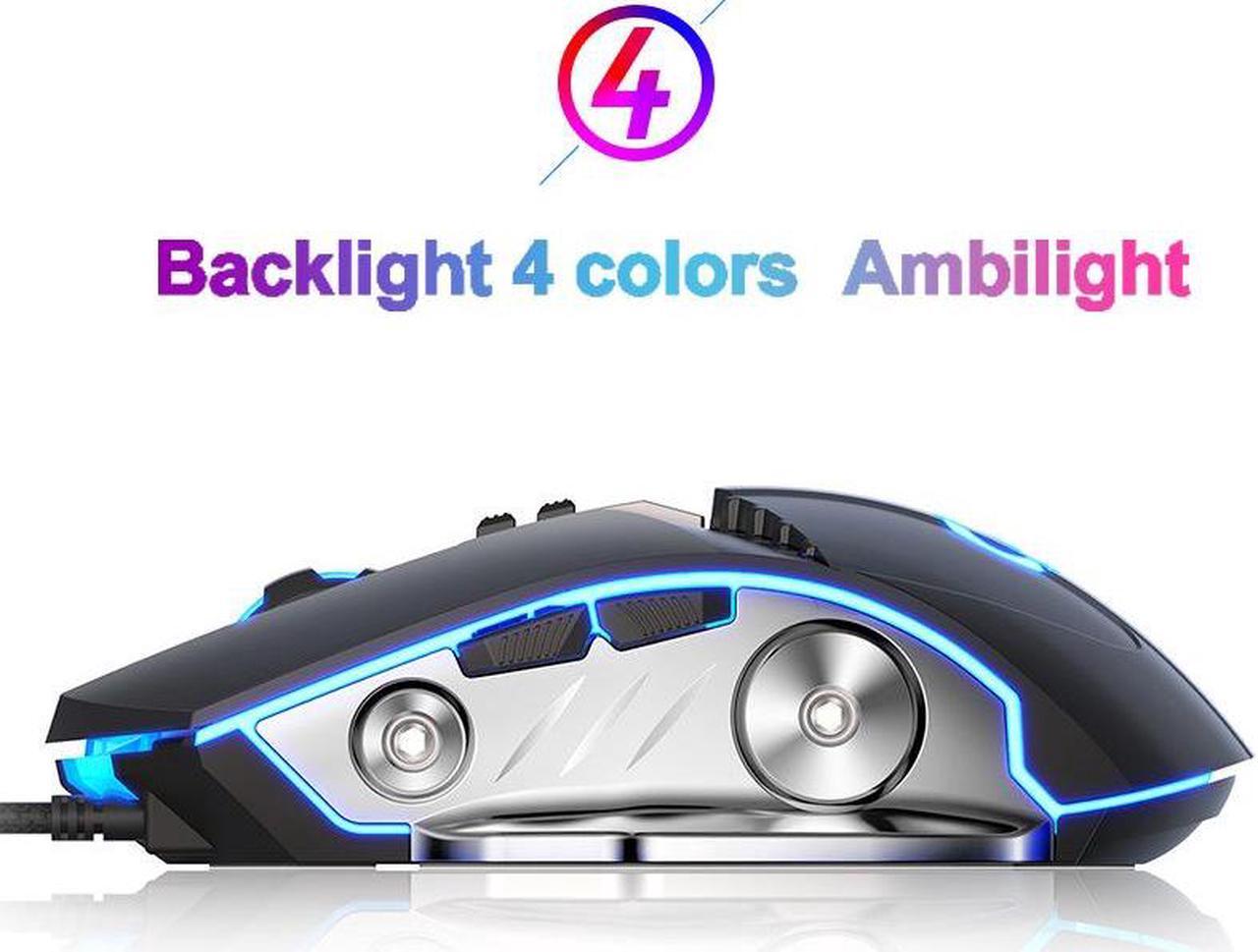 Alt view image 2 of 7 - Gaming Mouse USB Wired Computer Mice with RGB Backlit [Breathing Light], 4 Adjustable DPI Up to 3200, Ergonomic Gamer Mouse with 6 Buttons for Laptop PC Gamer Computer Desktop