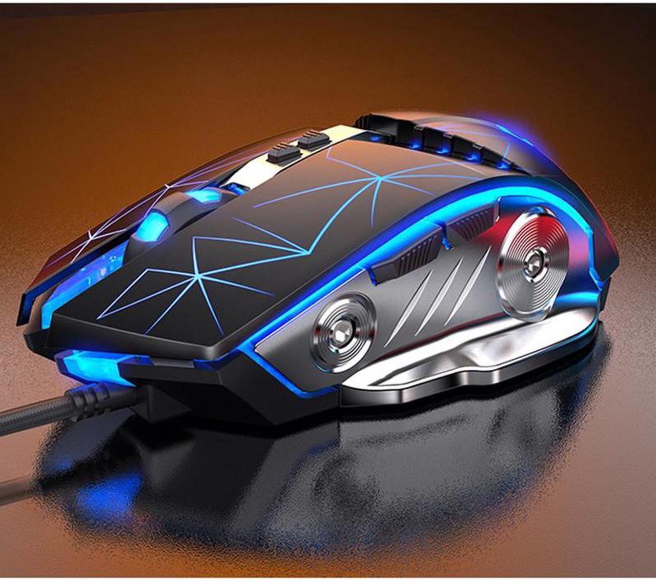 Alt view image 6 of 7 - Gaming Mouse USB Wired Computer Mice with RGB Backlit [Breathing Light], 4 Adjustable DPI Up to 3200, Ergonomic Gamer Mouse with 6 Buttons for Laptop PC Gamer Computer Desktop