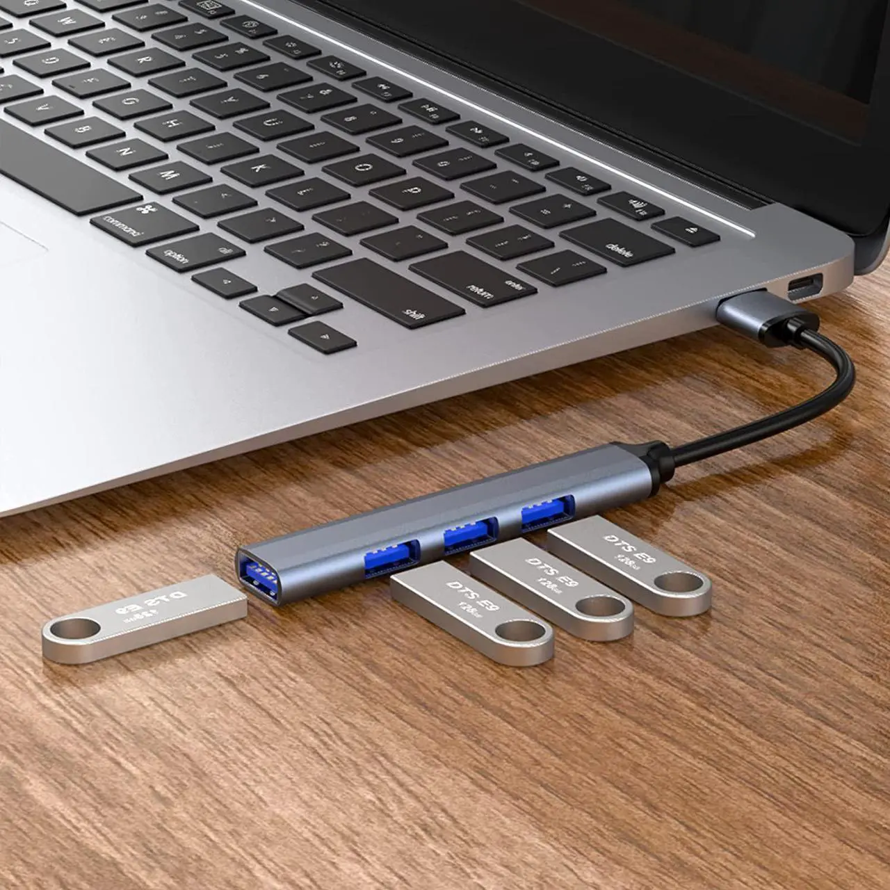 Alt view image 5 of 7 - USB C to USB Hub 4 Ports (1x USB3.0, 3x USB2.0) , Type C to USB 3.0 Hub Ultra Slim USB Splitter for M-a-c-B-ook Pro/Air Surface Pro USB Flash Drive, 4-in-1 Docking Station USB C Hub for Laptop