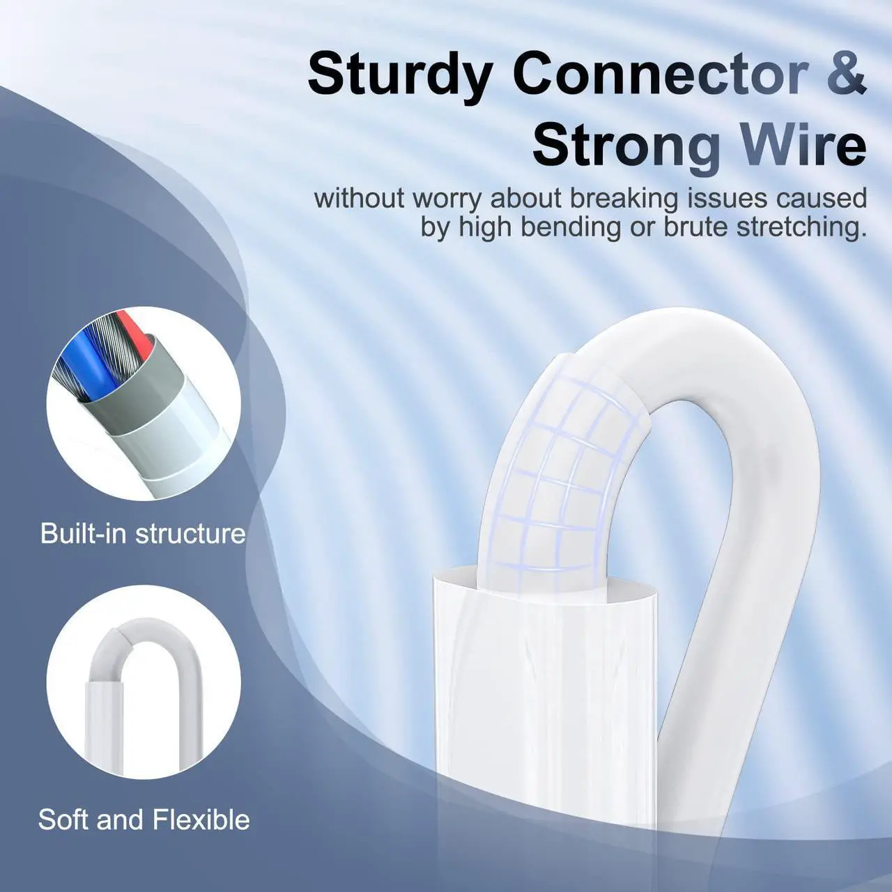 Alt view image 5 of 7 - [3 PACK] for iPhone Charger Cable 6ft, Lightning to USB Cable Cord 6 Foot / 2M, 2.4A Fast Charging Cords Phone Chargers for iPhone 13/12/11 Pro/MAX/XS/8/7/6/SE/i-Pad