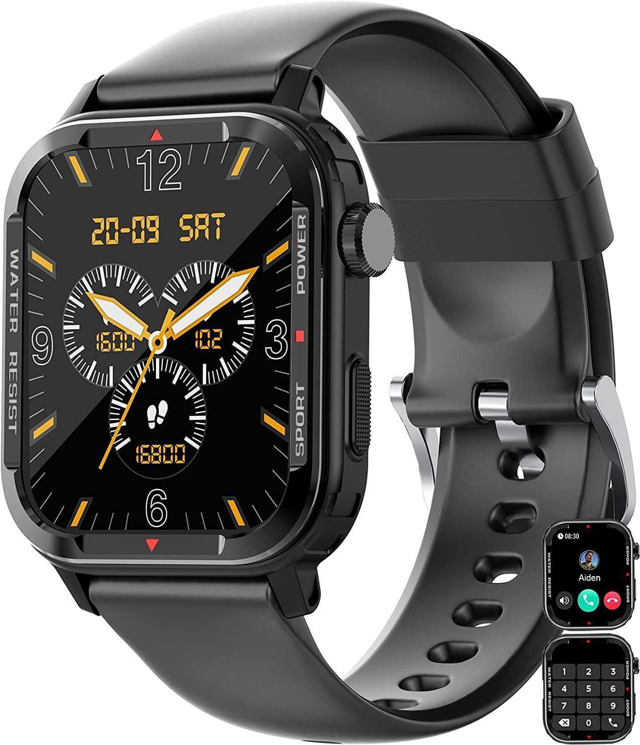 Main image of Smart Watches for Men - 1.85" Fitness Tracker with Rugged Bumper (Answer/Make Call) Smartwatch for Android Phones iPhone Outdoor Sports Watches Heart Rate Blood Pressure Monitor