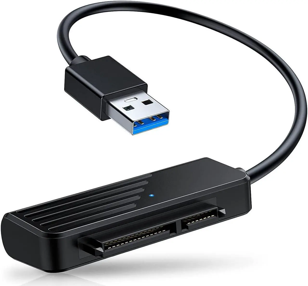 Main image of SATA to USB A Cable, USB 3.0 to SATA III External Hard Drive Adapter for SSD/2.5 1.8 HDD External Converter in Data Transfer, UASP Support (Black)