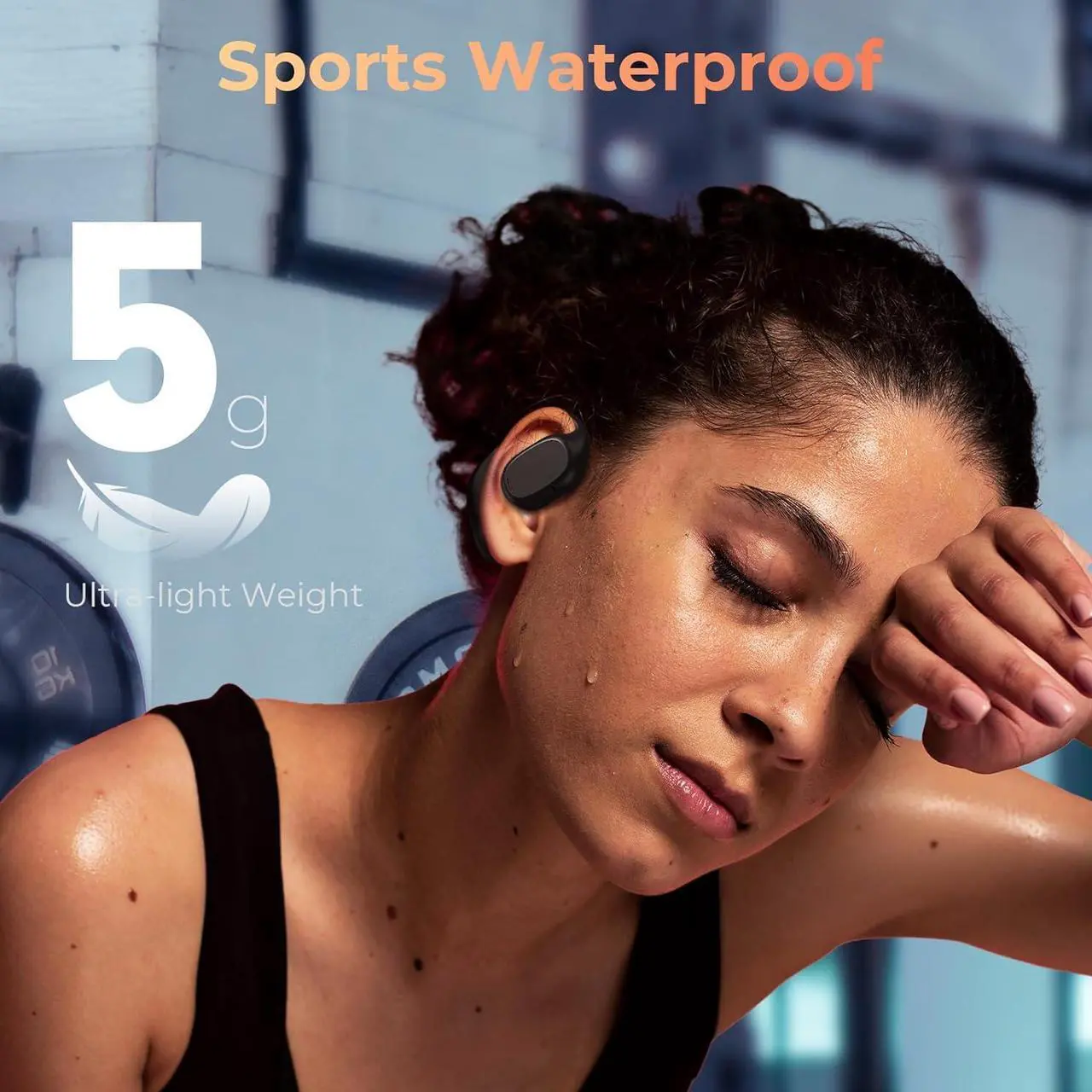 Alt view image 5 of 7 - Wireless Earbuds | Bluetooth Headphones, Non-In-Ear Ear Protection Headphones Wireless Bluetooth 5.3 with LED Display, Up to 8 Hours Playtime Touch Control Sports Waterproof Earbuds Wireless Bluetooth