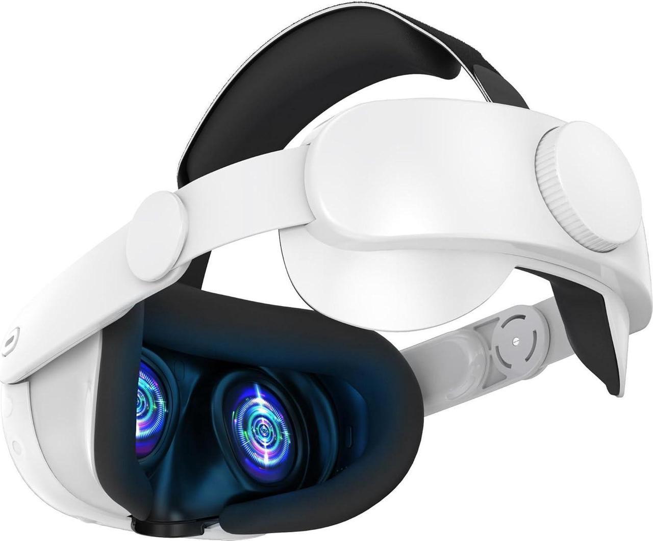 Main image of Head Strap for Meta/Oculus Quest 3, Elite Strap Replacement for Enhanced Comfort, Reduce Facial Pressure, Ergonomic Adjustable Durable Headstrap VR Accessories for Meta/Oculus Quest 3, White