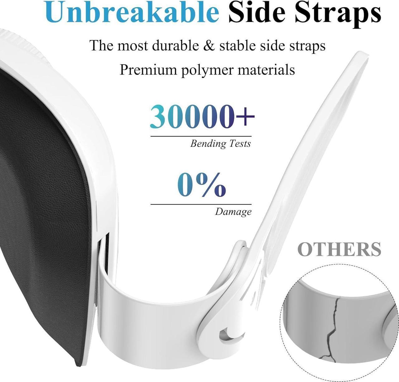 Alt view image 4 of 7 - Head Strap for Meta/Oculus Quest 3, Elite Strap Replacement for Enhanced Comfort, Reduce Facial Pressure, Ergonomic Adjustable Durable Headstrap VR Accessories for Meta/Oculus Quest 3, White