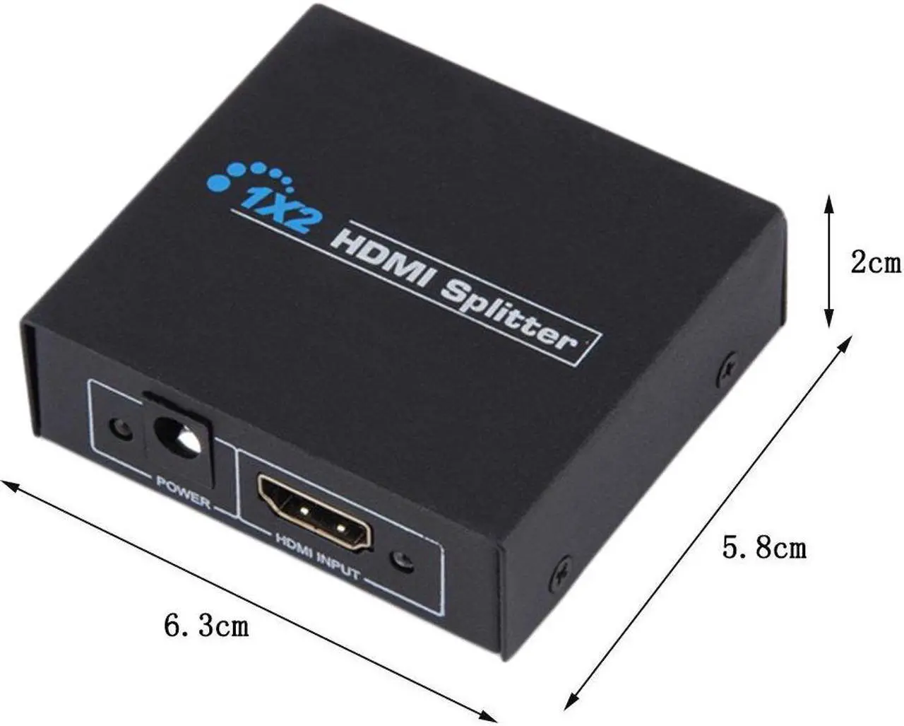 Alt view image 4 of 7 - 1080P HDMI Splitter Full HD Video HDMI Switch HDMI Amplifier 1 Into 2 Out (1 Source onto Dual Displays) With Power Adapter 1 to 2 Monitor