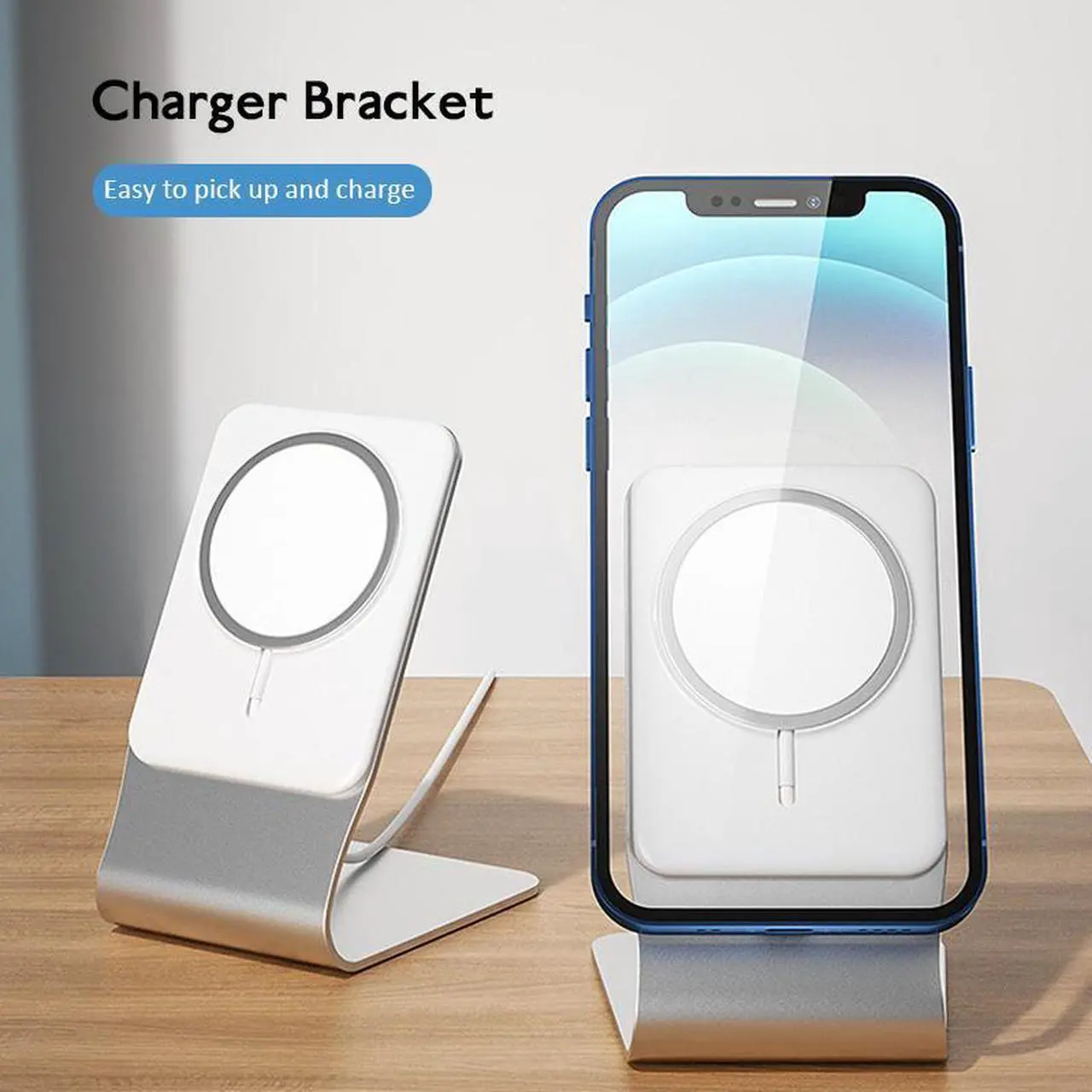 Alt view image 2 of 7 - MagSafe Magnetic Charger Special Bracket Magnetic Phone Stand Holder For iphone 12 /12 Pro/Mini/Pro Max Magsafe Holder Base Desk Phone Holder