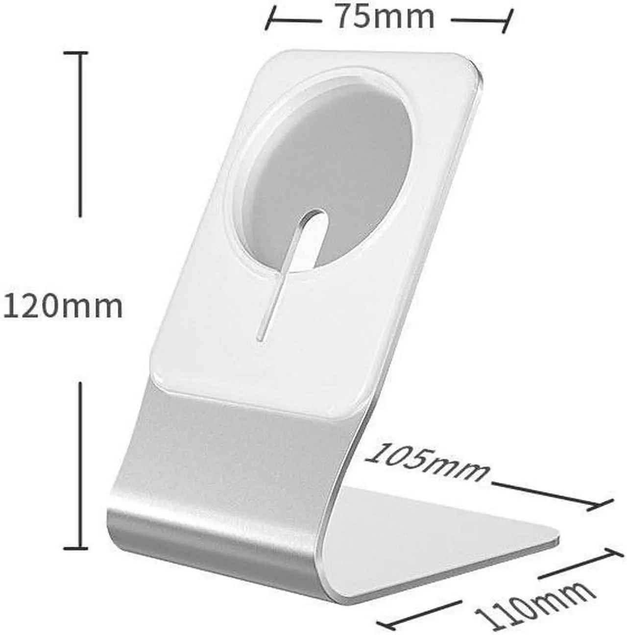 Alt view image 7 of 7 - MagSafe Magnetic Charger Special Bracket Magnetic Phone Stand Holder For iphone 12 /12 Pro/Mini/Pro Max Magsafe Holder Base Desk Phone Holder