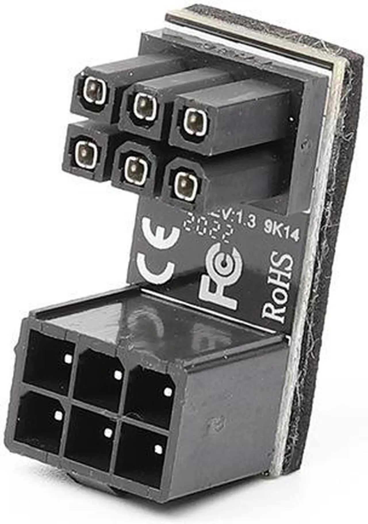 Main image of 6Pin Graphics Card Power Connector (180° Turning),Computer Cables Graphics Card Power Supply Connector 6PIN Adapter 180° Turning (2 PACK )