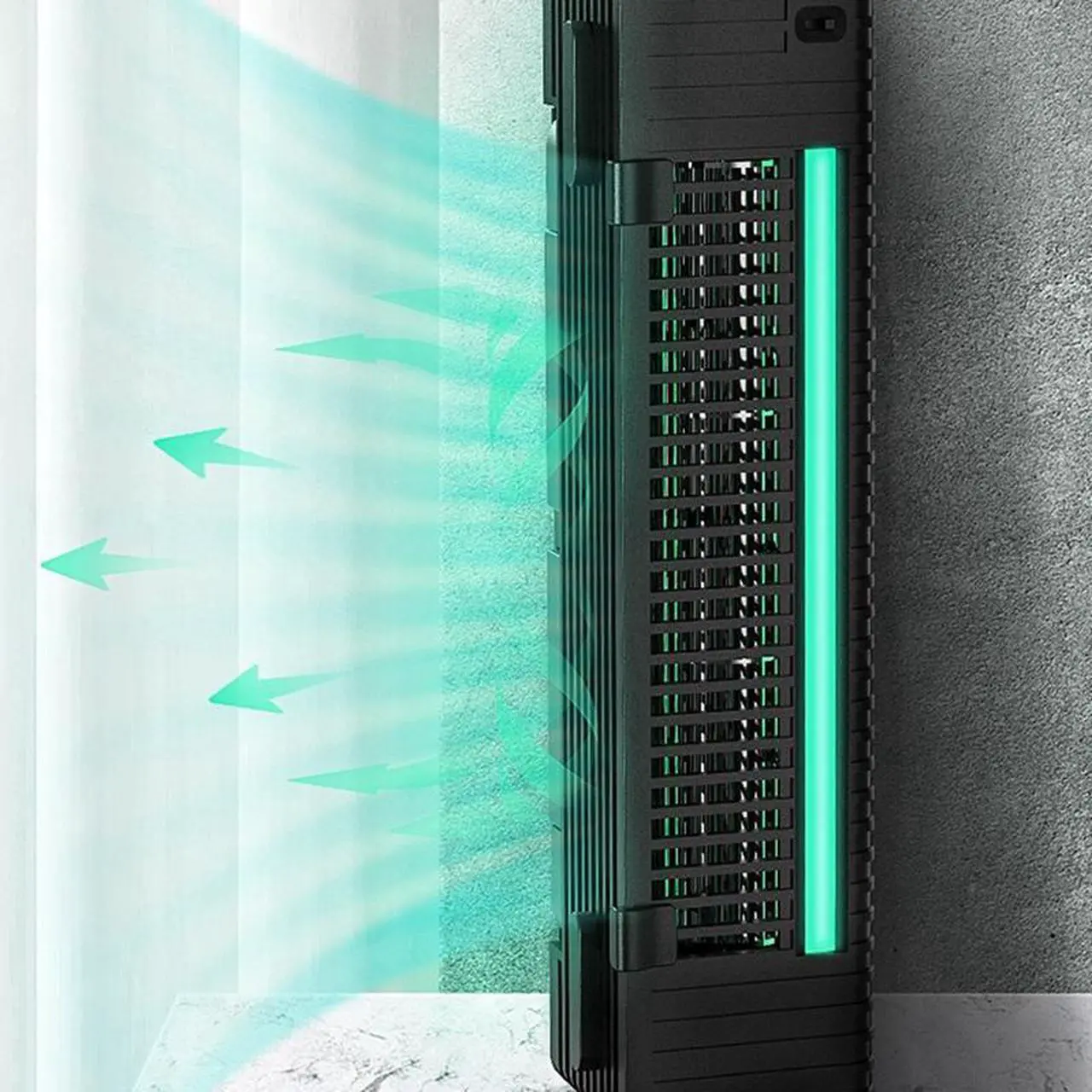 Alt view image 2 of 7 - Laptop Radiator Bladeless Fan Turbine High Air Volume Vooling Base RGB Llight Notebook PC Base Bracket