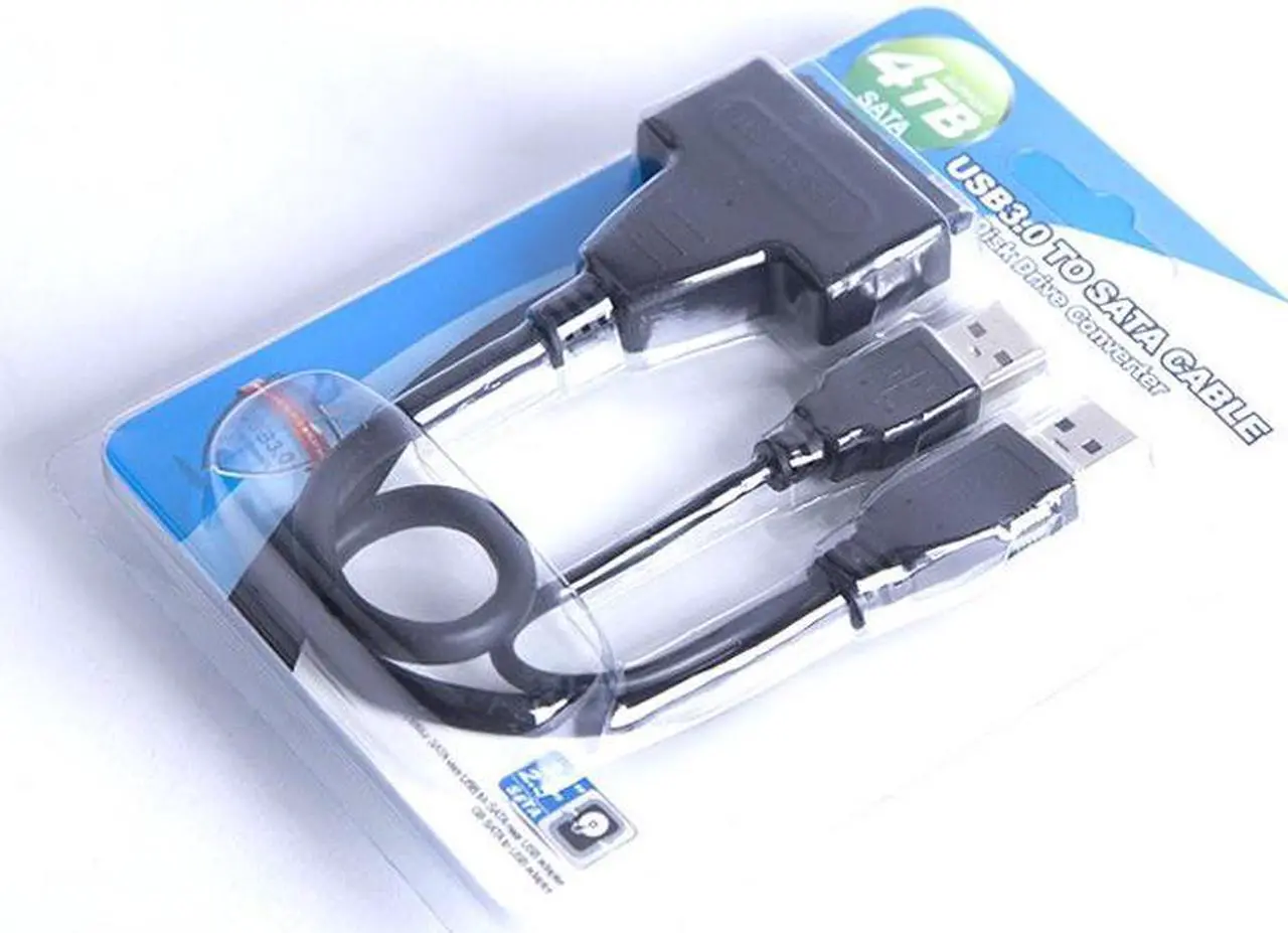 Alt view image 4 of 4 - SATA To USB 3.0 Hard Driver Adapter Support 2.5 Inches External SSD HDD Hard Drive 22 Pin SATA III Cable Sata USB Cable (with USB2.0 Power Cable )