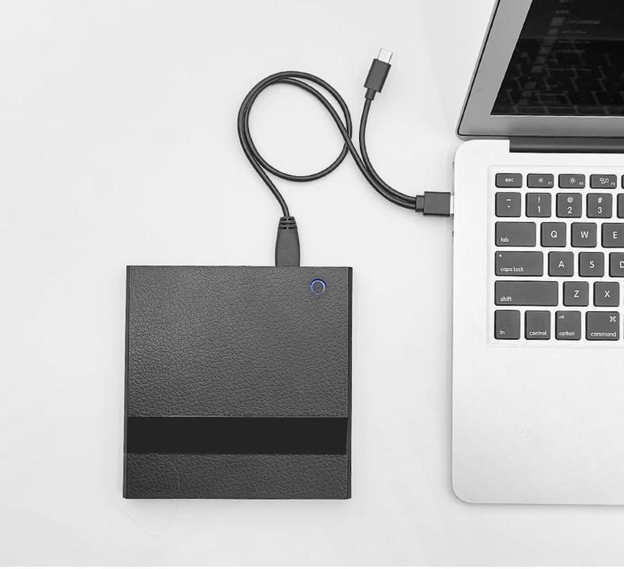 Alt view image 2 of 7 - External DVD Burner USB 3.0 + Type C Optical Drive Portable DVD RW CD Burner for Macs Windows Desktop PC Laptop