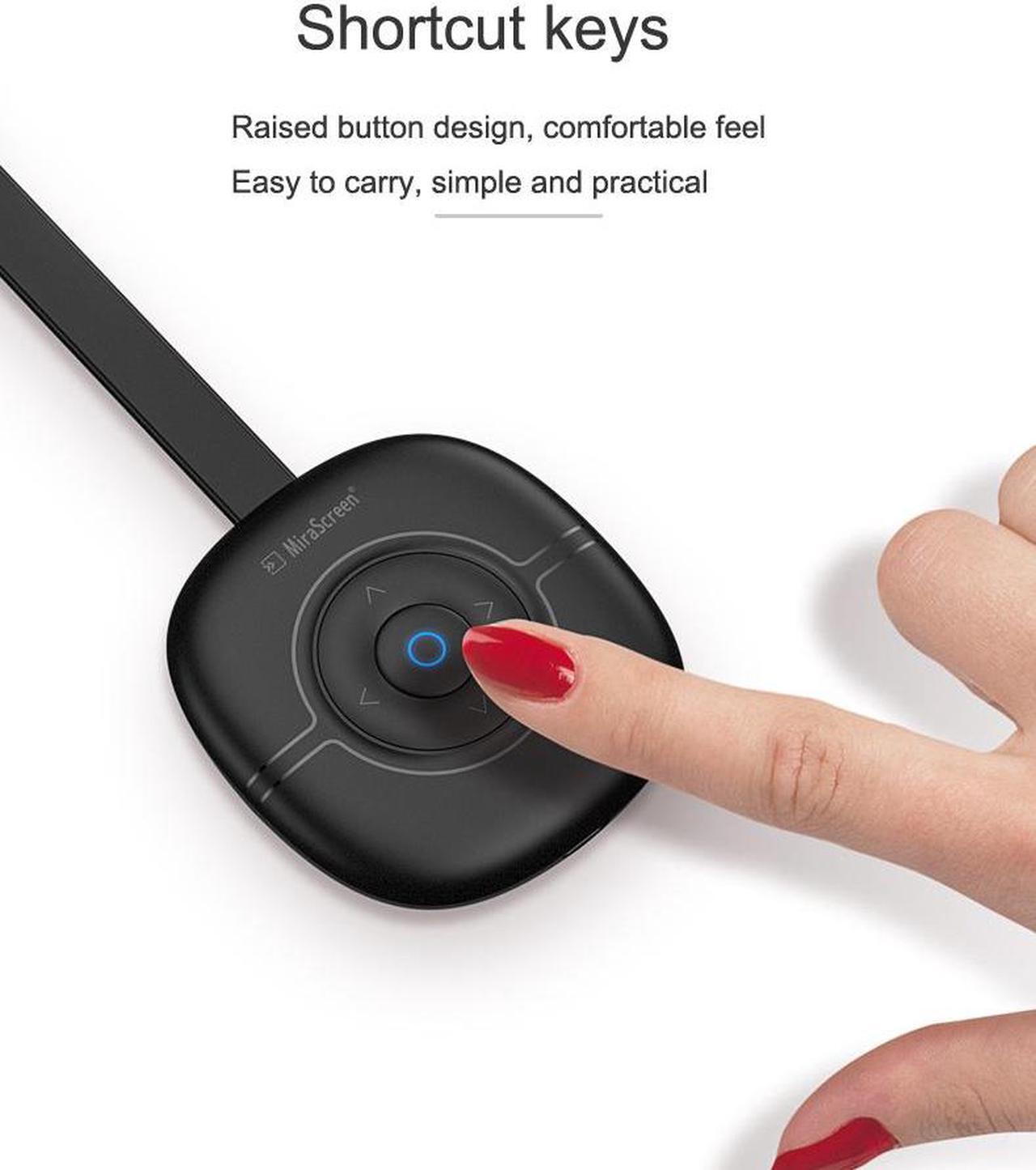 Alt view image 7 of 7 - Mirascreen 4K Wireless Same Screen Device Mobile Phone Connected to TV Line Projection Display Projector TV Stick WiFi Mirroring Cable Display Dongle HD Media Screen Adapter Anycast Miracast
