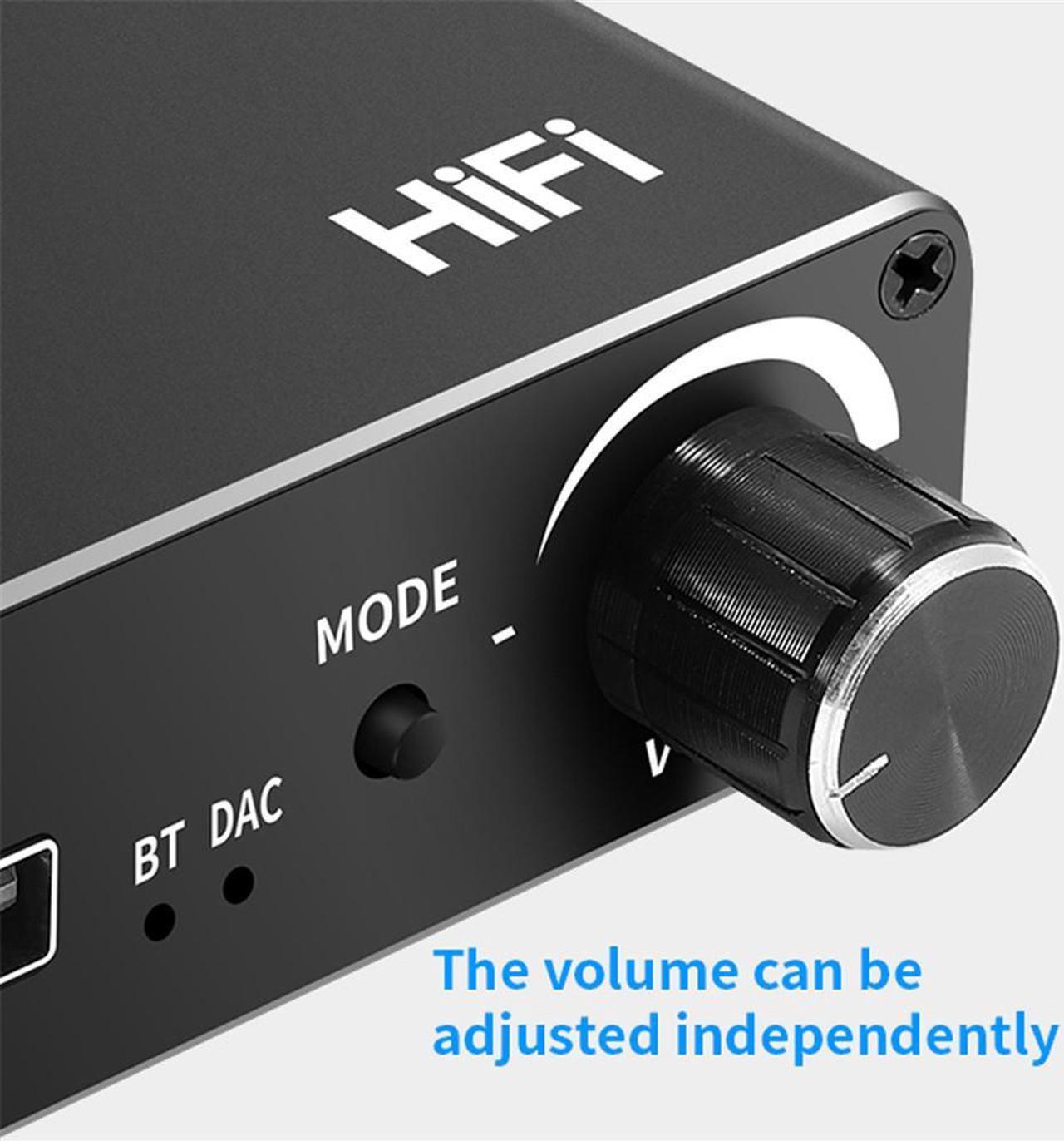Alt view image 4 of 7 - DAC Bluetooth 5.0 Receiver Audio Converter Digital to Analog U Disk Play Toslink Optical Coaxial to Stereo 3.5mm R/L for HDTV,TV,Speaker,Amplifier,Headphone