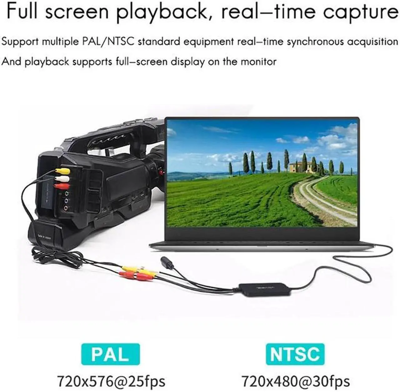 Alt view image 2 of 7 - USB 2.0 Audio Video Converter Capture Card Adapter Grabber Transfer USB2.0 to AV Video Single-Channel Capture Card VHS VCR USB TV Hi8 Game S Video to Digital DVD