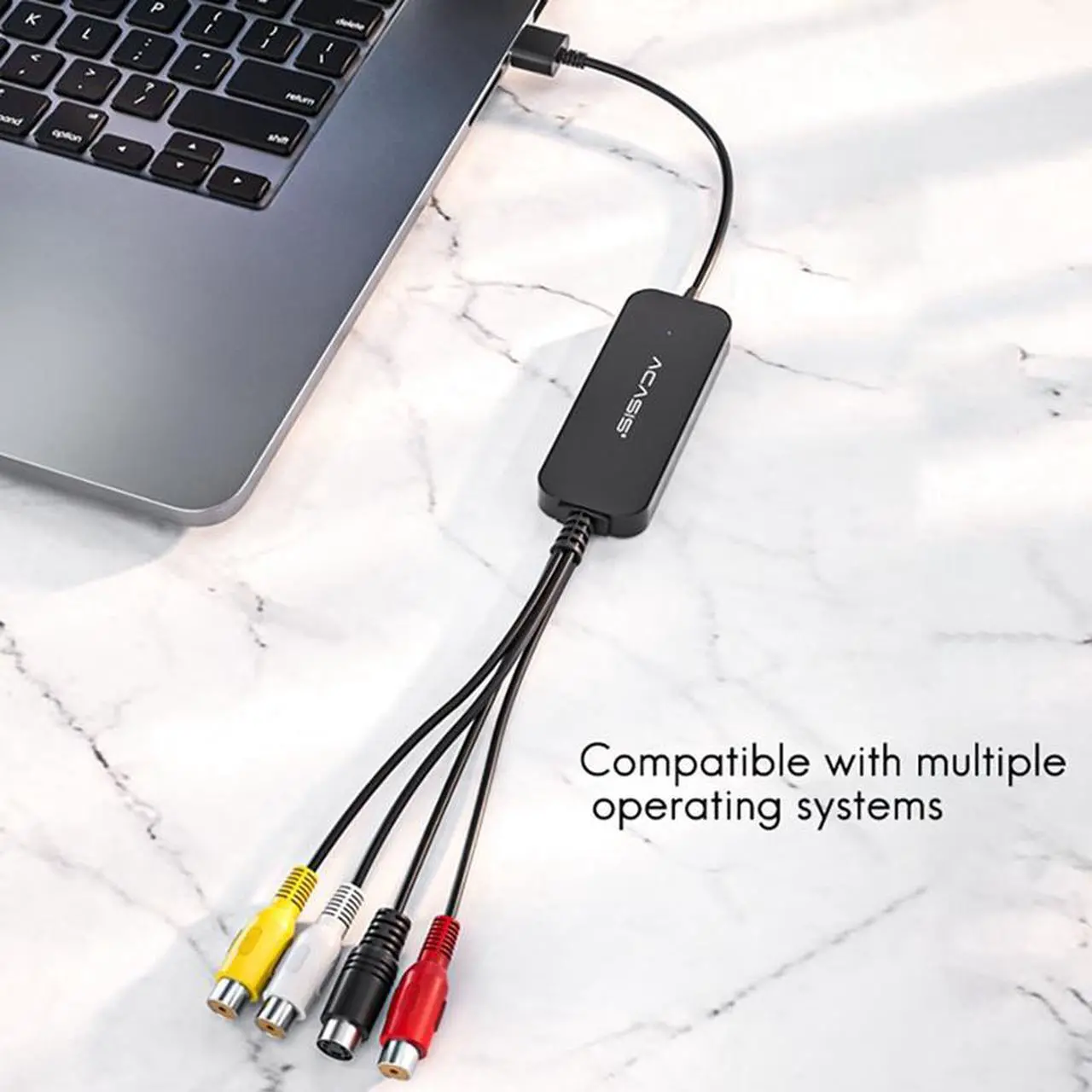 Alt view image 7 of 7 - USB 2.0 Audio Video Converter Capture Card Adapter Grabber Transfer USB2.0 to AV Video Single-Channel Capture Card VHS VCR USB TV Hi8 Game S Video to Digital DVD