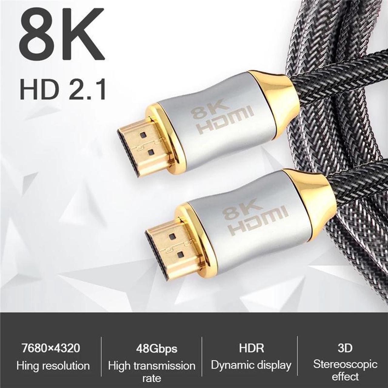 Alt view image 5 of 7 - 6.56ft 8K HDMI Cable Display Projector Set-top Box Connected To TV Computer Cable HDMI 2.1 8K@60 Hz / 4K@120Hz for Xiaomi Xbox PS5 PS4 Chromebook Laptops