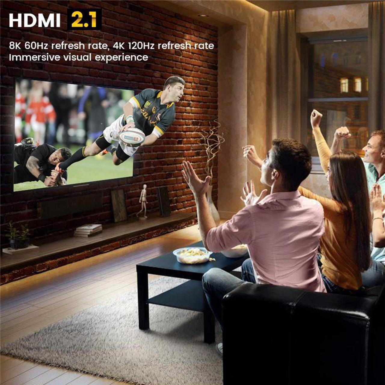 Alt view image 7 of 7 - 6.56ft 8K HDMI Cable Display Projector Set-top Box Connected To TV Computer Cable HDMI 2.1 8K@60 Hz / 4K@120Hz for Xiaomi Xbox PS5 PS4 Chromebook Laptops