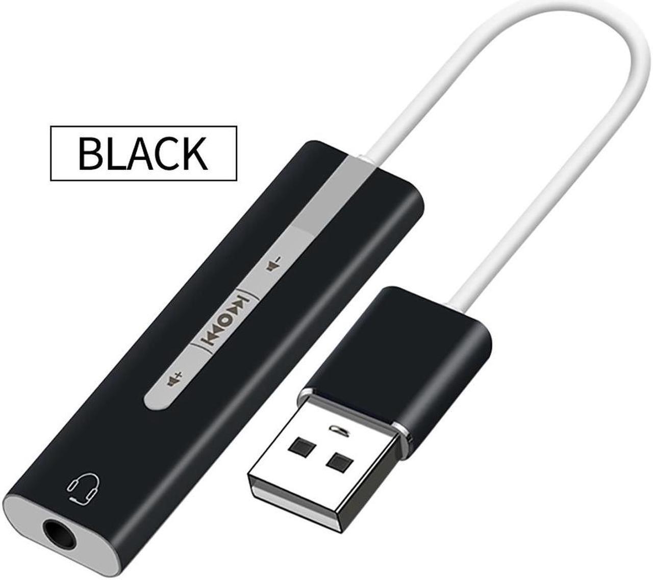 Main image of USB External Sound Card 7.1 Adapter cable 2 in 1 3.5 mm Jack Aux Audio 3D Stereo Mic Headset Microphone For Laptop PC