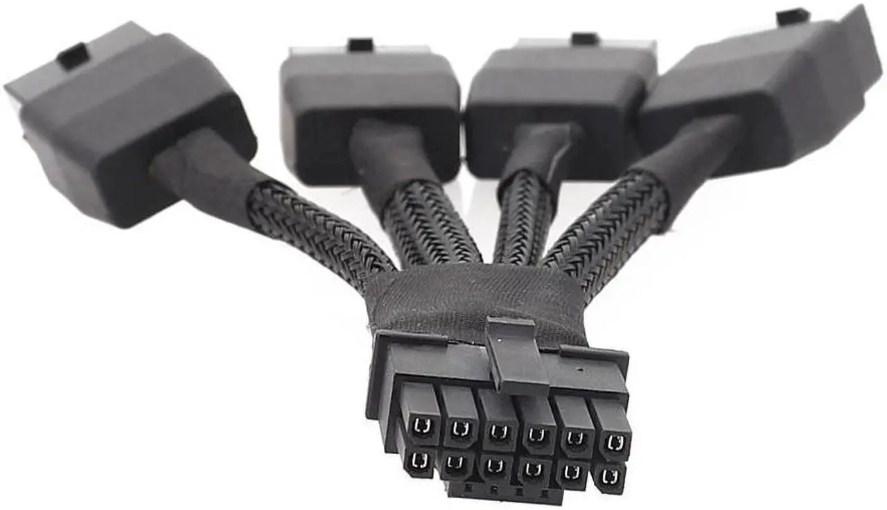 Alt view image 4 of 6 - 5.0 Series 4x8 Pin to 16Pin 12+4Pin 4x8pin PCIE Video Graphics Card Power Supply Adapter Cable RTX4090 RTX4080 12VHPWR to 4x8pin