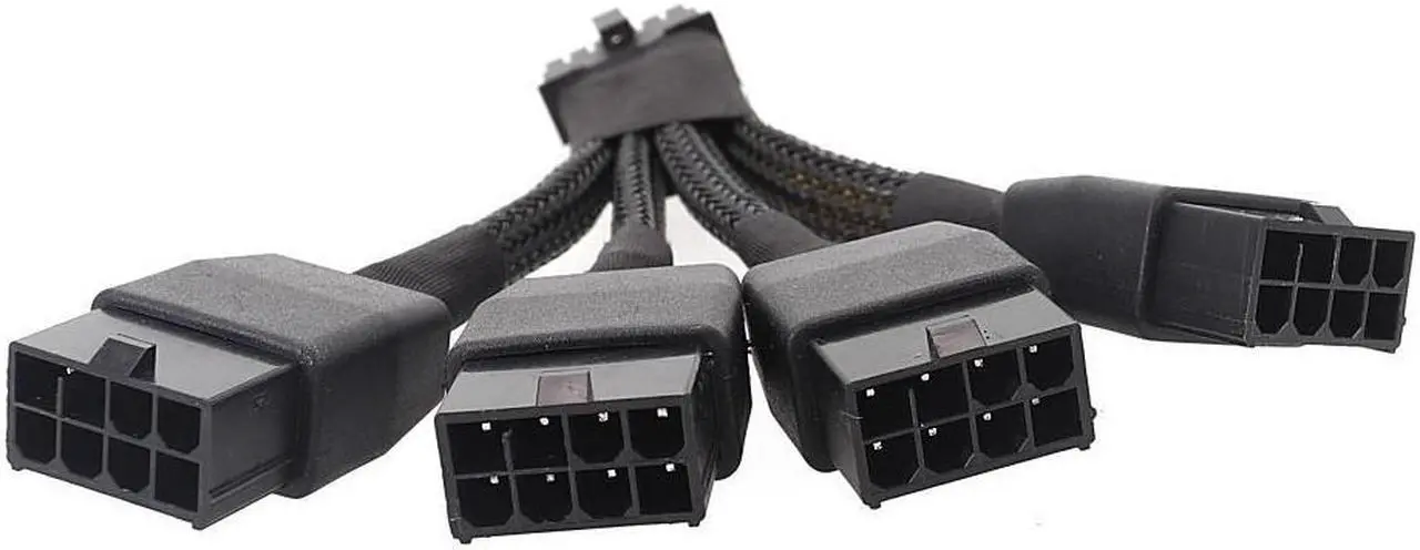Alt view image 5 of 6 - 5.0 Series 4x8 Pin to 16Pin 12+4Pin 4x8pin PCIE Video Graphics Card Power Supply Adapter Cable RTX4090 RTX4080 12VHPWR to 4x8pin