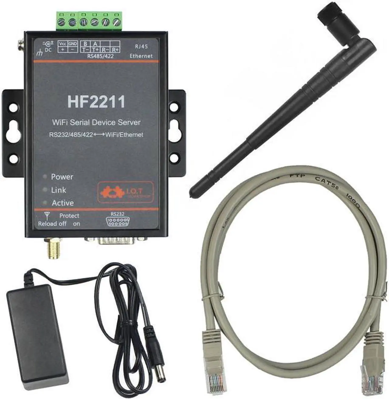 Alt view image 3 of 7 - WiFi Serial Device Server RS232 RS422 RS485 To Ethernet WiFi Converter WiFi / Ethernet Converter Module