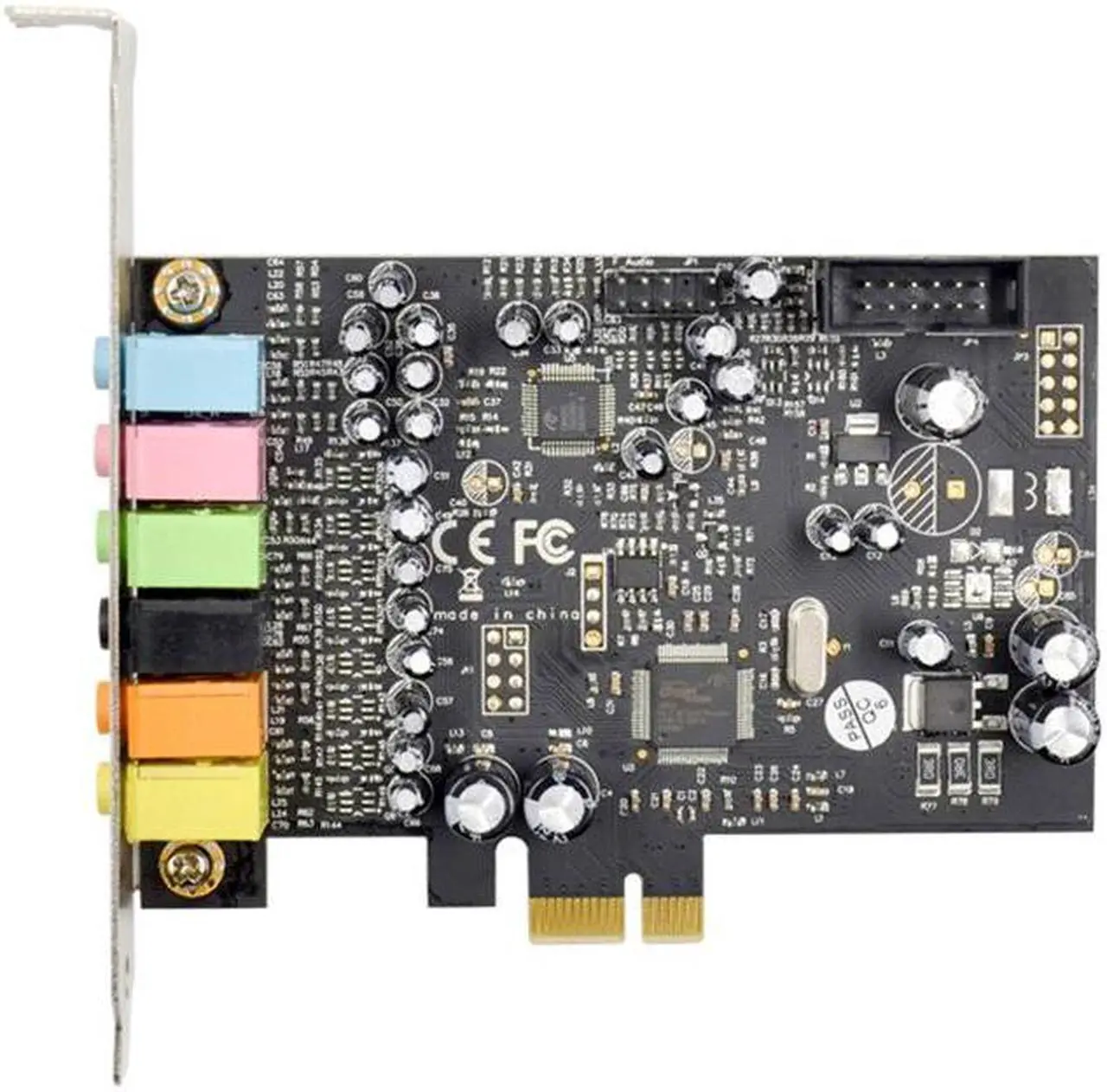 Alt view image 3 of 7 - Pcie 7.1CH Sound Card Stereo Surround Sound PCI-E Built-In 7.1 Channel Audio Audio System CM8828