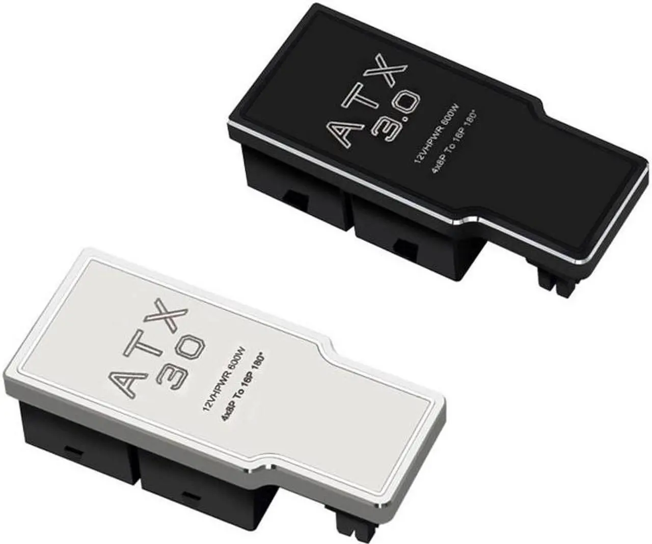 Main image of Aluminum Alloy 4x8Pin to 40 Series Graphics Card ATX3.0 12VHPWR 12+4P 600W 180 Degree Power Steering Connector GPU 180° Adapter - Model B Black