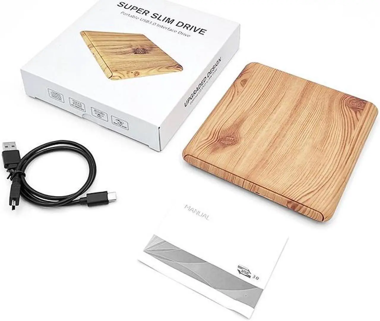 Alt view image 4 of 7 - USB 3.0 External Optical Slim Drive DVD Burner Portable Type C CD/DVD Optical Drive CD-ROM Player CD-R Reader for PC Computer Laptop Desktop
