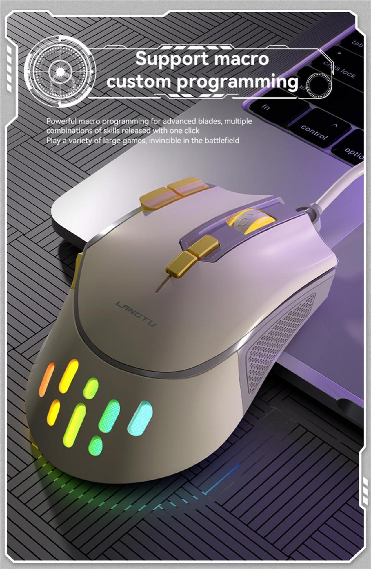 Alt view image 6 of 7 - USB Mouse Ergonomic Widely Compatible Wired Mechanical Optical Mouse Comfortable Game Mouse For Business Office Stable (Wired Version)