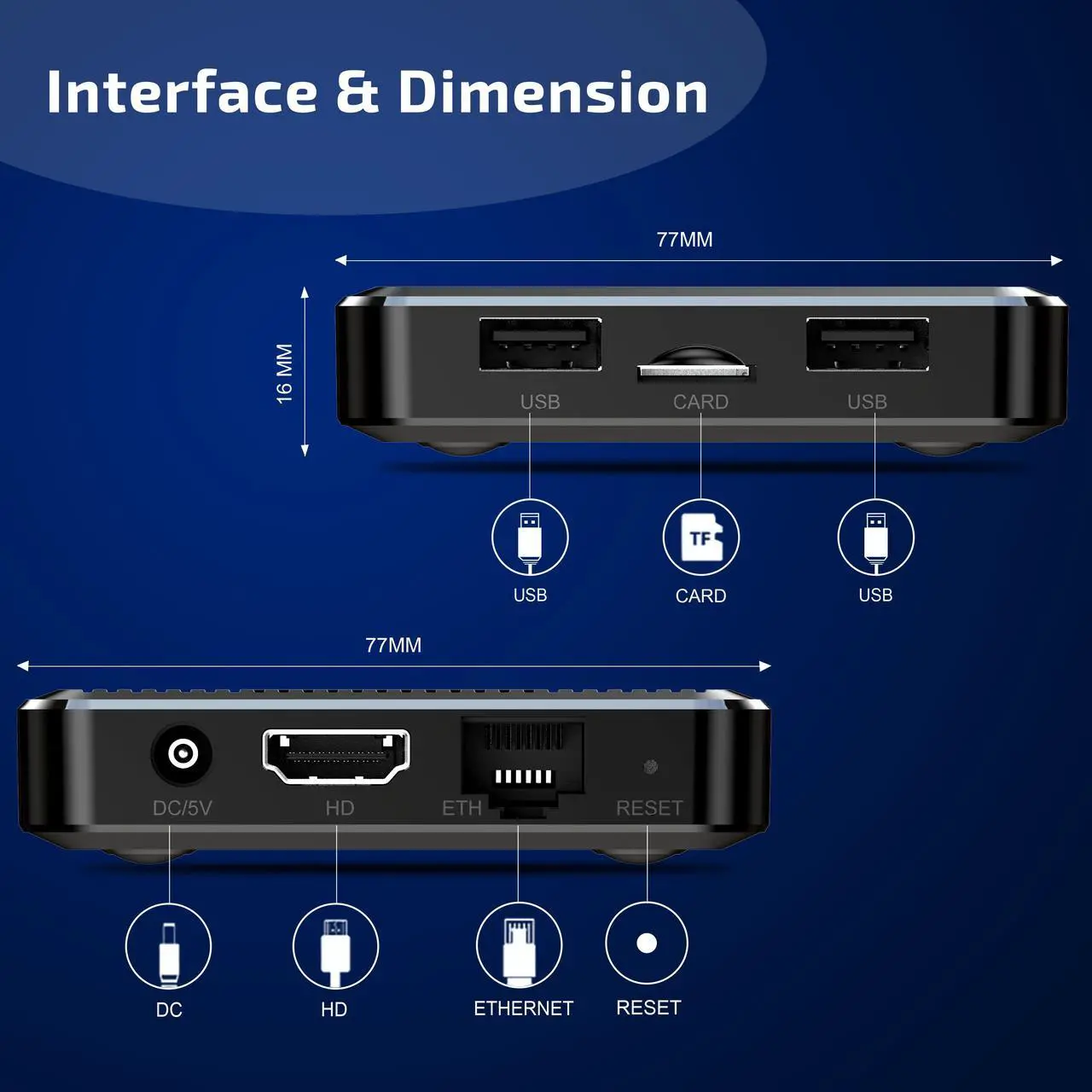 Alt view image 7 of 7 - Smart TV Box Android 11 Amlogic S905W2 Dual Wifi 4K HDR10 AV1 5G Wifi Media Player Set Top Box Android 11.0(2+16G Version)