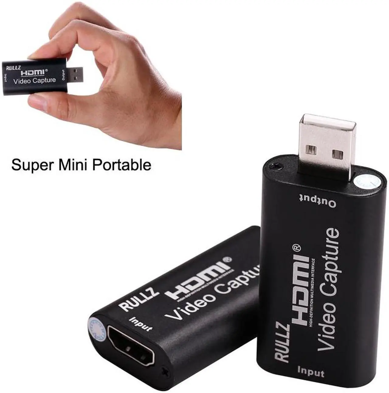 Alt view image 2 of 7 - HDMI Video Capture Card, Aluminum HDMI to USB 1080p Audio Video Capture Card, Full HD Recording, Connect DSLR, Camcorder, or Action Cam to PC or Mac for High Definition Acquisition, Live Broadcasting